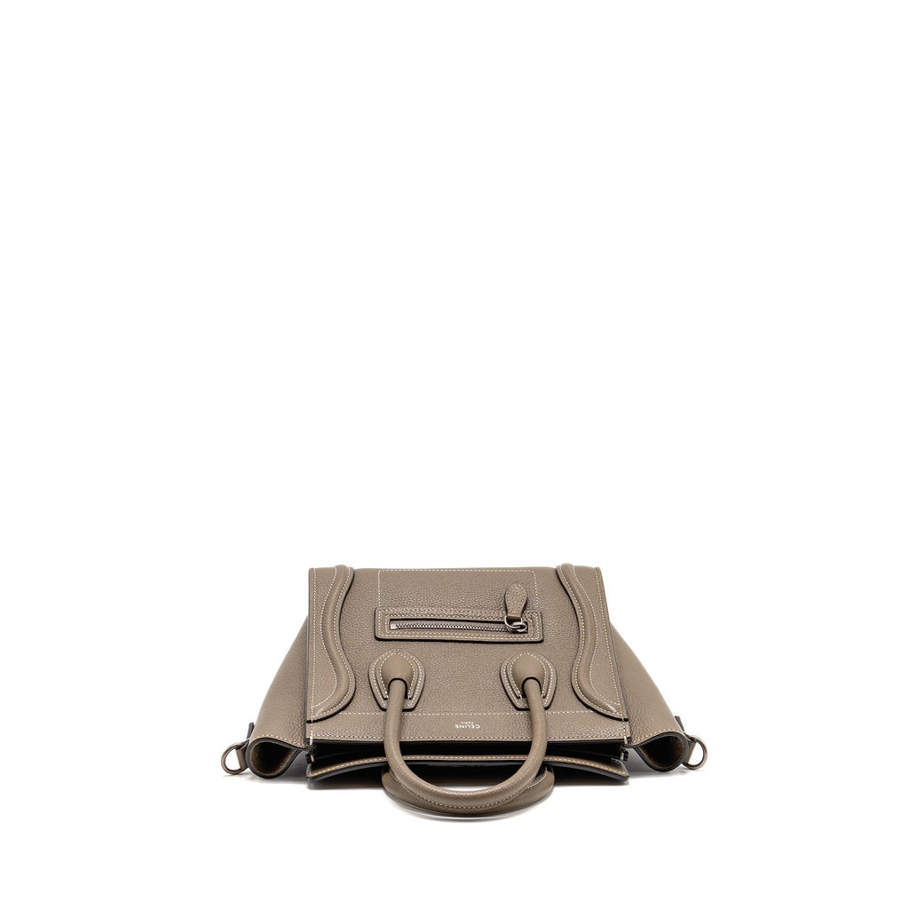 CELINE NANO LUGGAGE BAG CALFSKIN GREY SHW