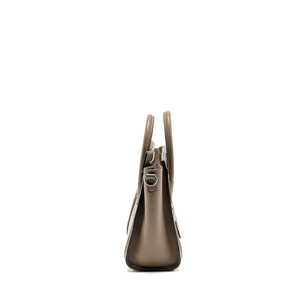 CELINE NANO LUGGAGE BAG CALFSKIN GREY SHW