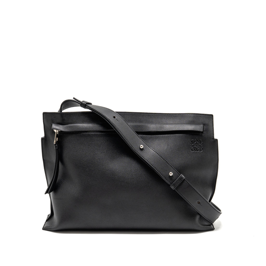 LOEWE CROSSBODY MEN’S MESSENGER BAG LEATHER BLACK SHW