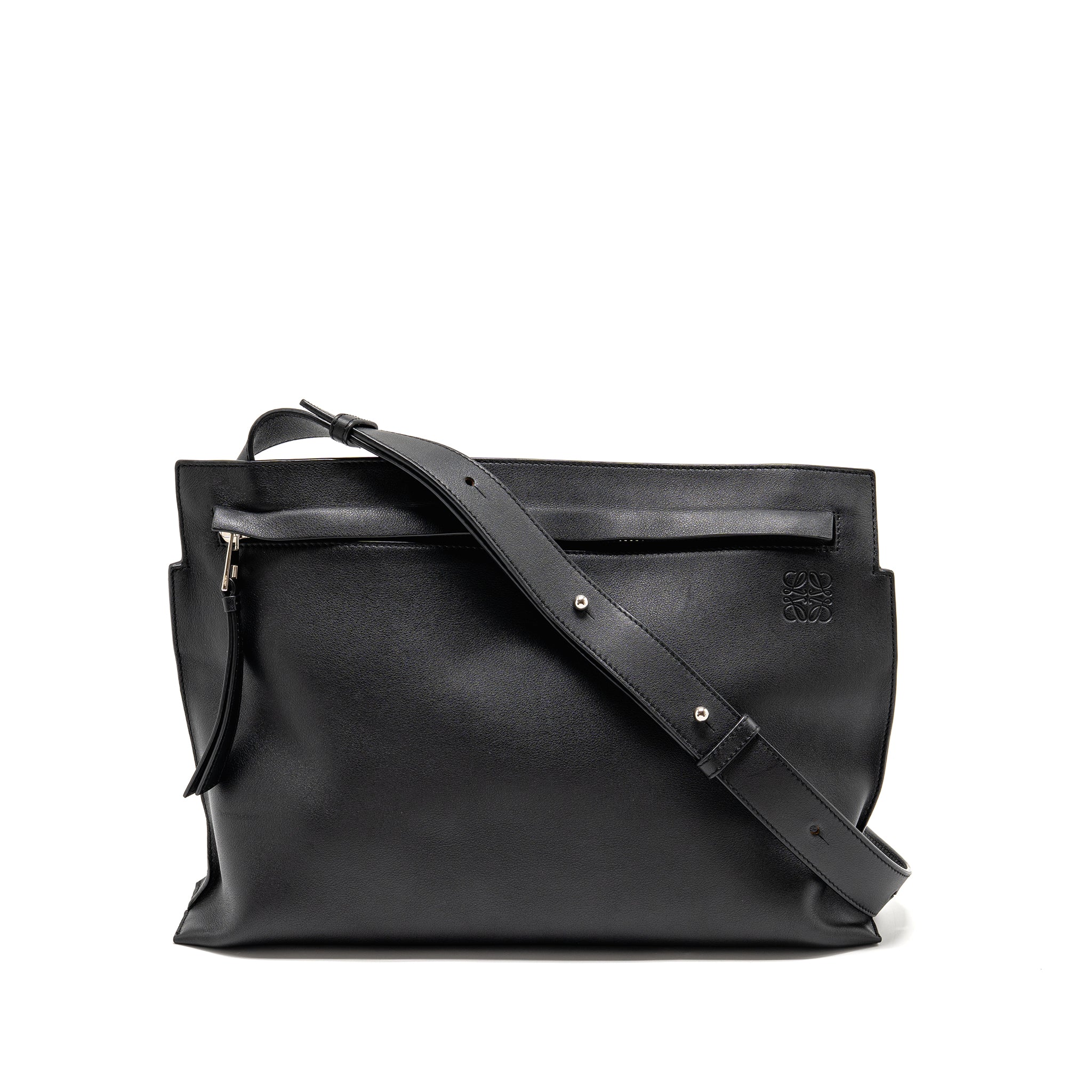 LOEWE CROSSBODY MEN’S MESSENGER BAG LEATHER BLACK SHW