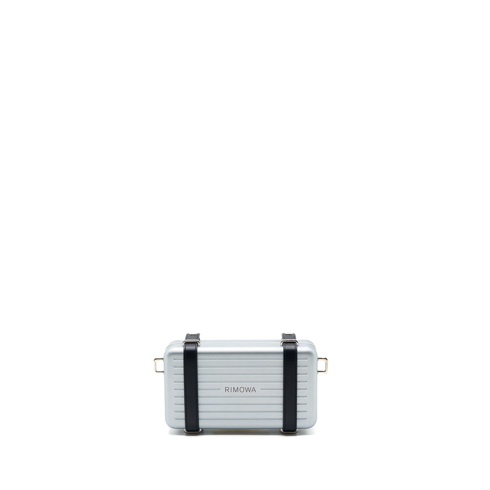 DIOR X RIMOWA CLUTCH TRUNK BAG ALUMINIUM / CALFSKIN SILVER / BLACK SHW
