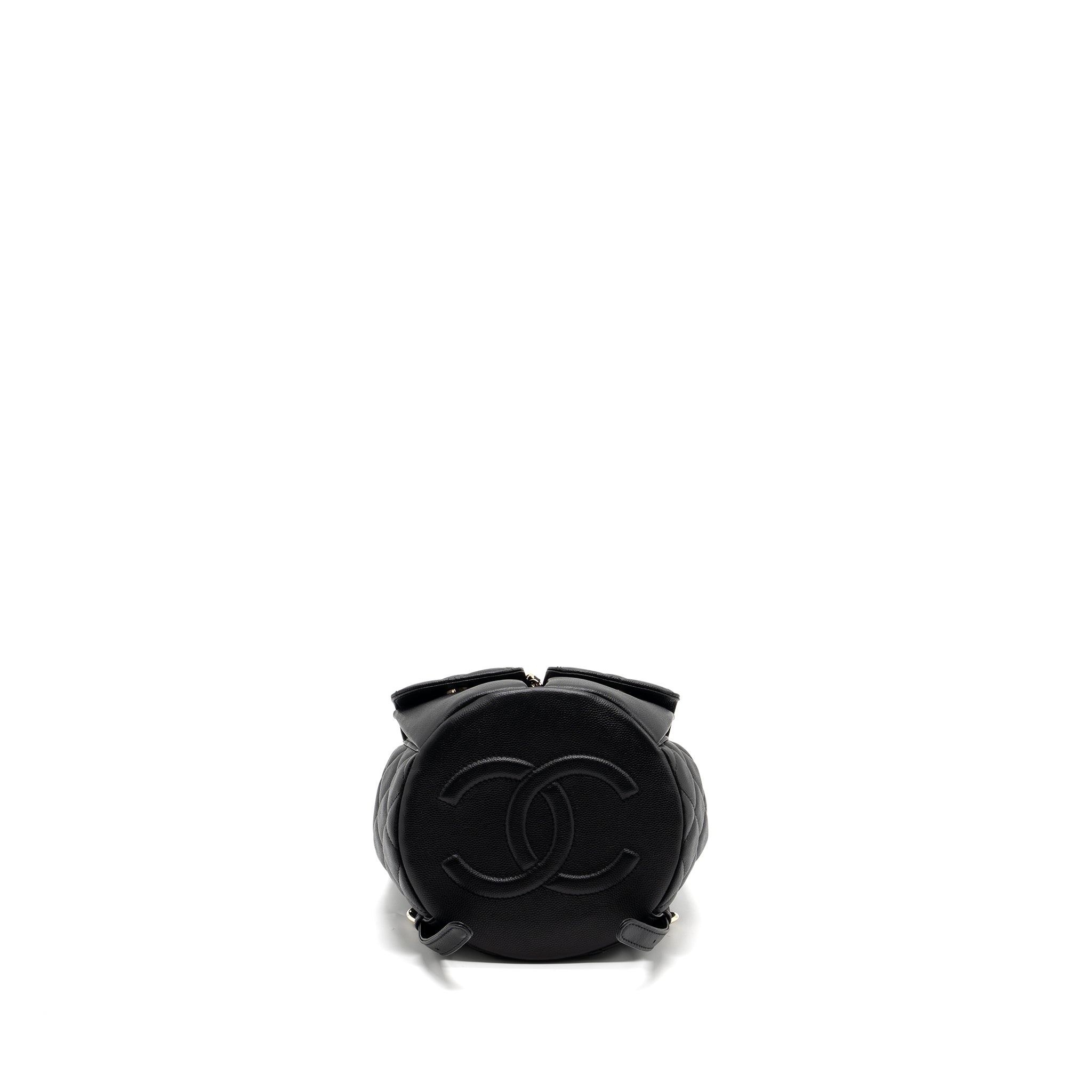 CHANEL 22S MINI BACKPACK CAVIAR BLACK LGHW(MICROCHIP)