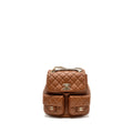 CHANEL 23A TRIPLE PACK BACKPACK CALFSKIN CARAMEL LGHW (MICROCHIP)