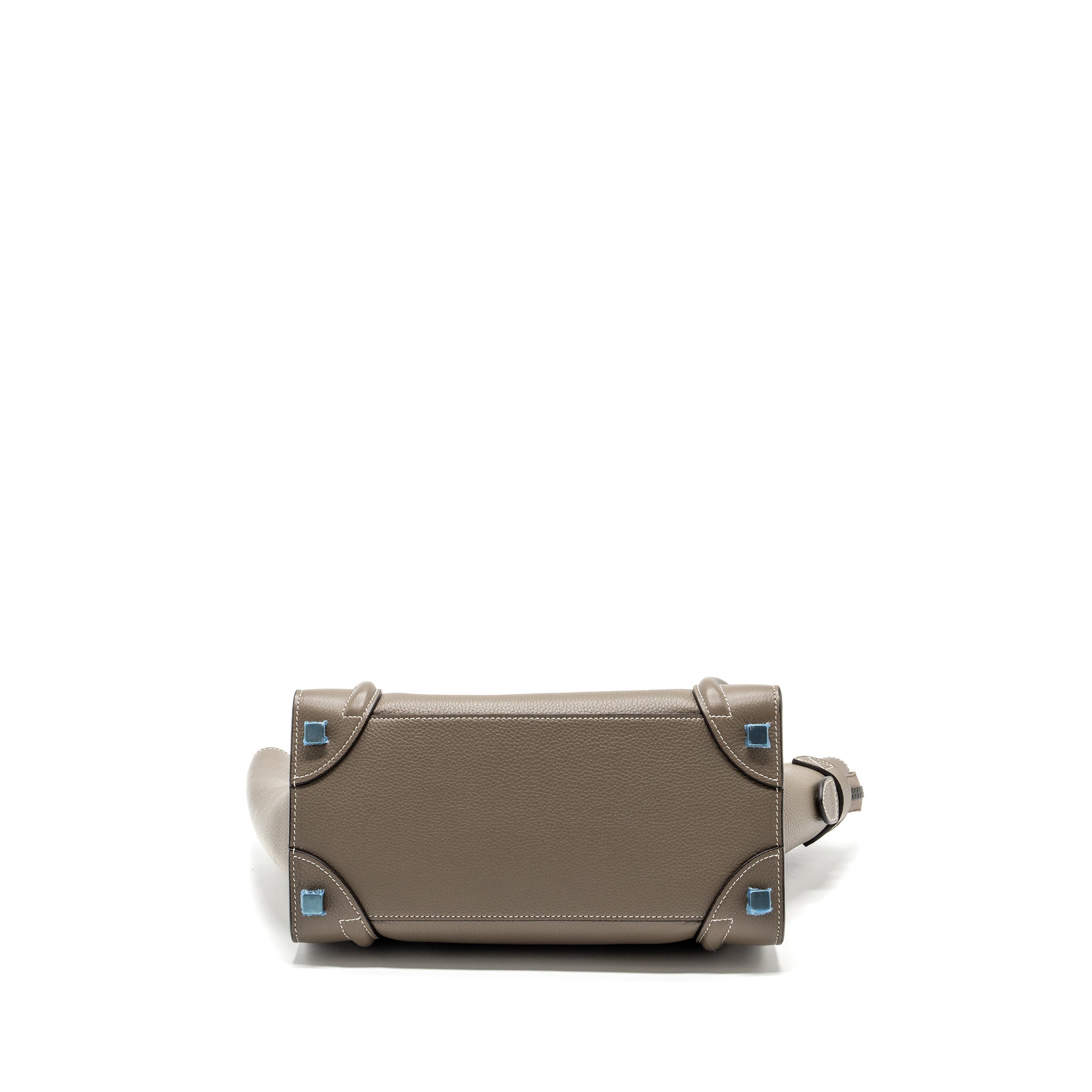 CELINE MICRO LUGGAGE BAG CALFSKIN GREY SHW