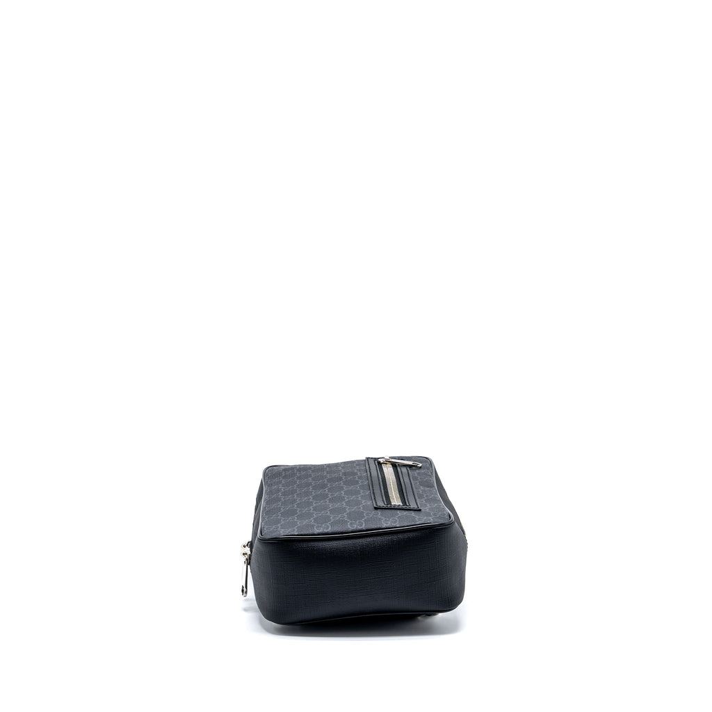 GUCCI GG BLACK SLING BACKPACK GG SUPREME CANVAS BLACK SHW