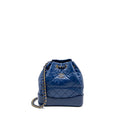 CHANEL GABRIELLE BACKPACK AGED CALFSKIN BLUE MULTICOLOUR HARDWARE