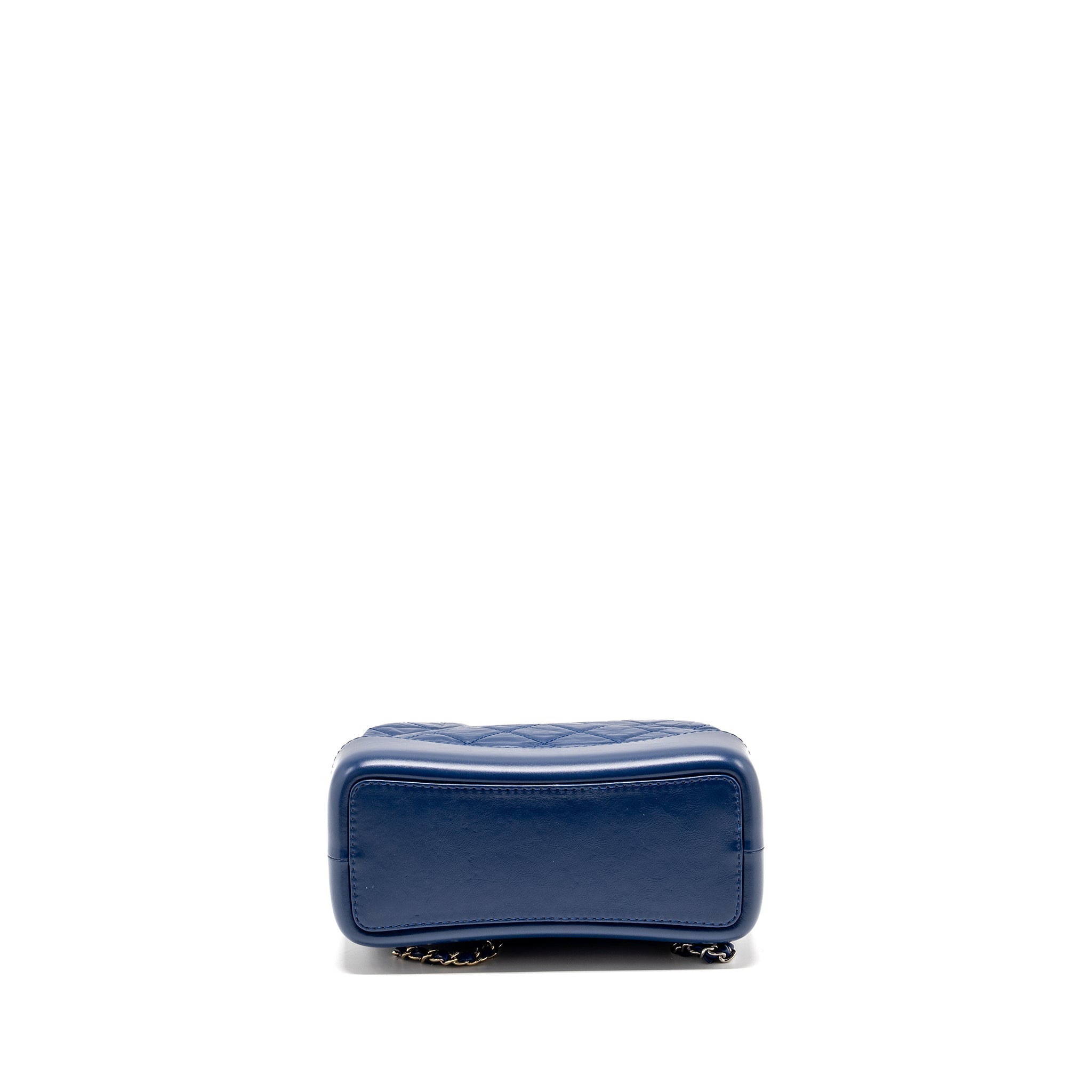CHANEL GABRIELLE BACKPACK AGED CALFSKIN BLUE MULTICOLOUR HARDWARE
