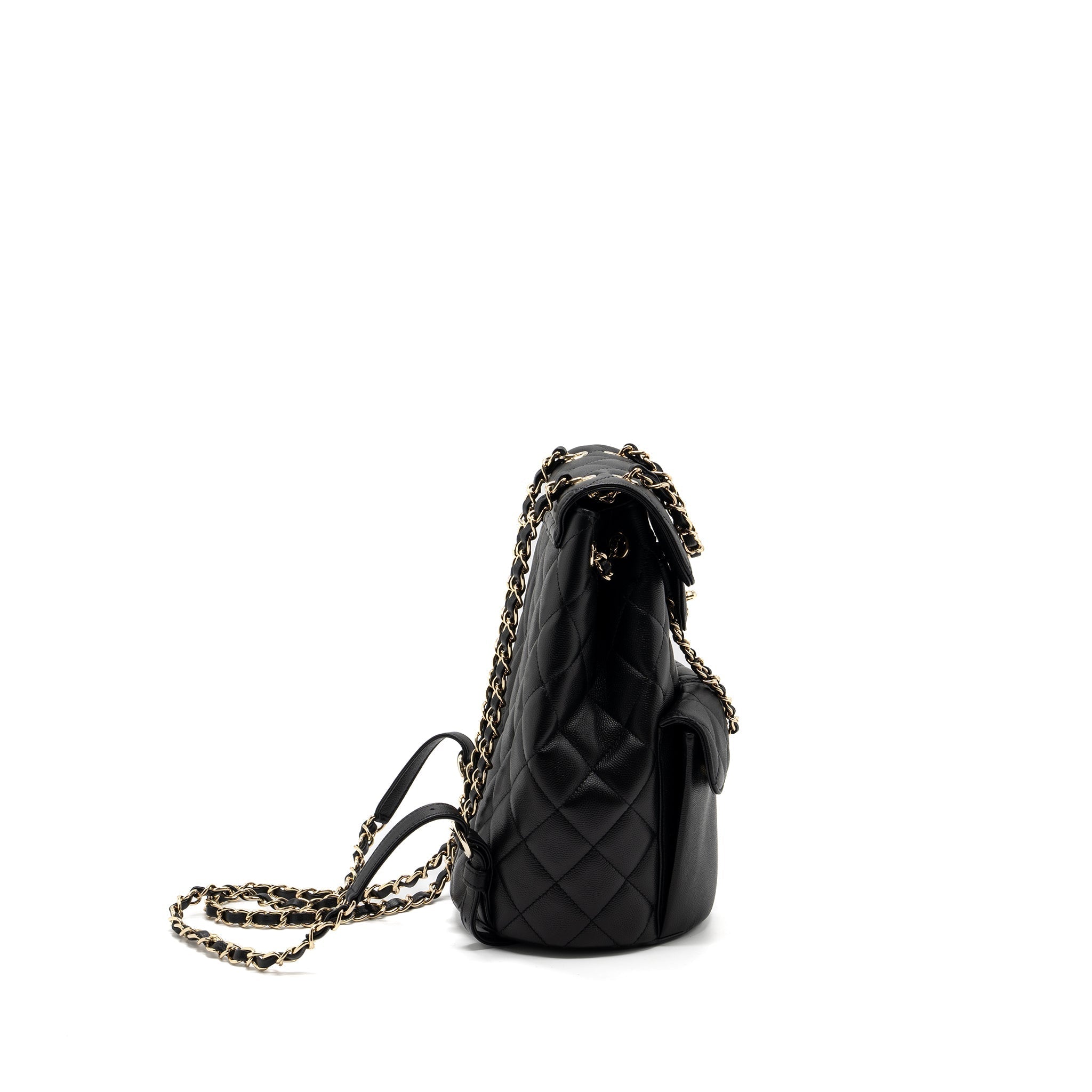 CHANEL 22S MINI BACKPACK CAVIAR BLACK LGHW(MICROCHIP)
