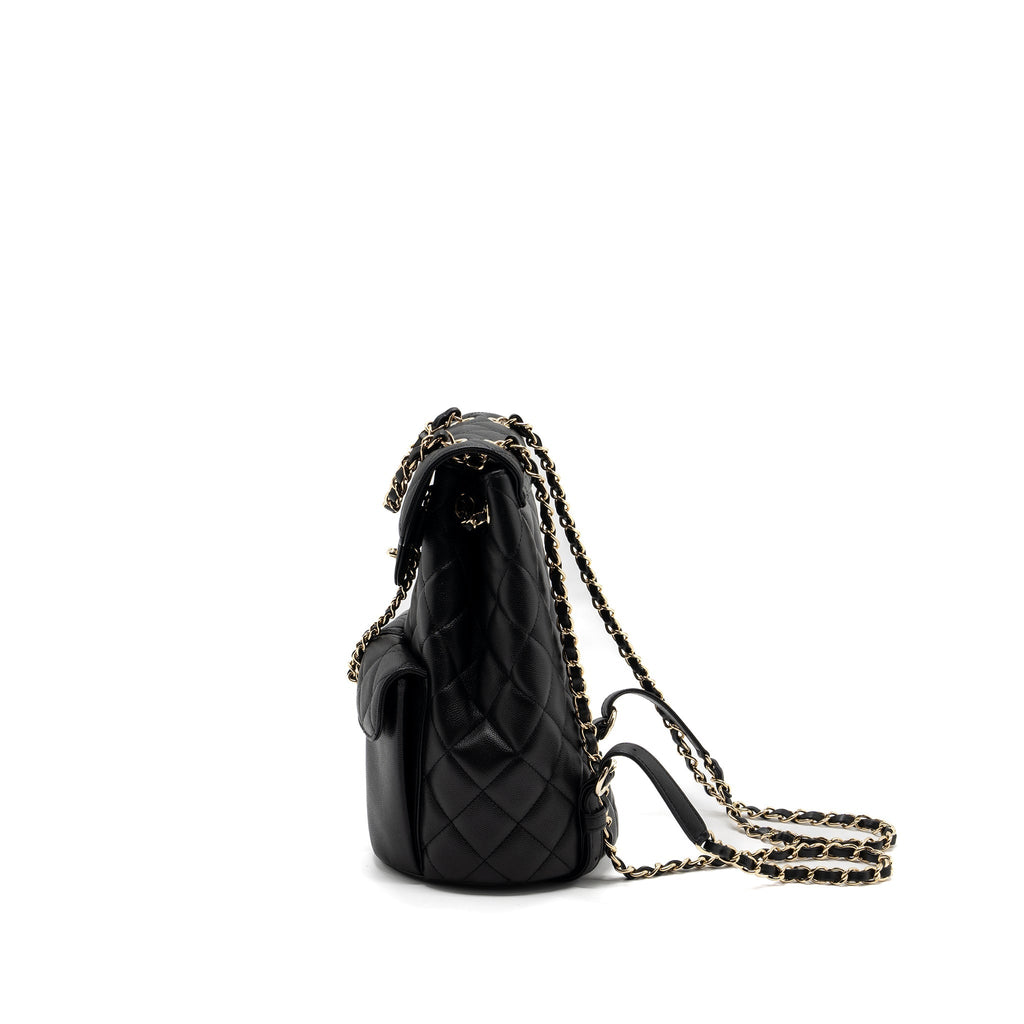 CHANEL 22S MINI BACKPACK CAVIAR BLACK LGHW(MICROCHIP)