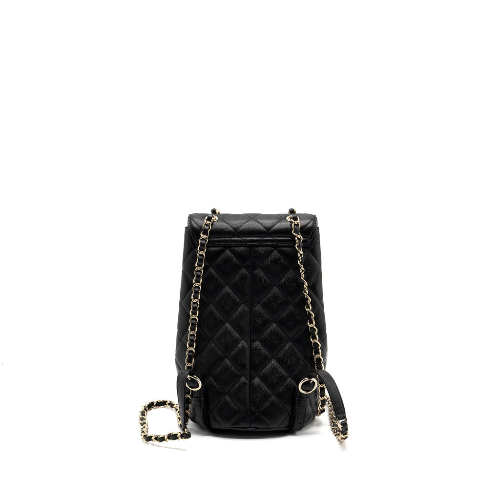 CHANEL 22S MINI BACKPACK CAVIAR BLACK LGHW(MICROCHIP)