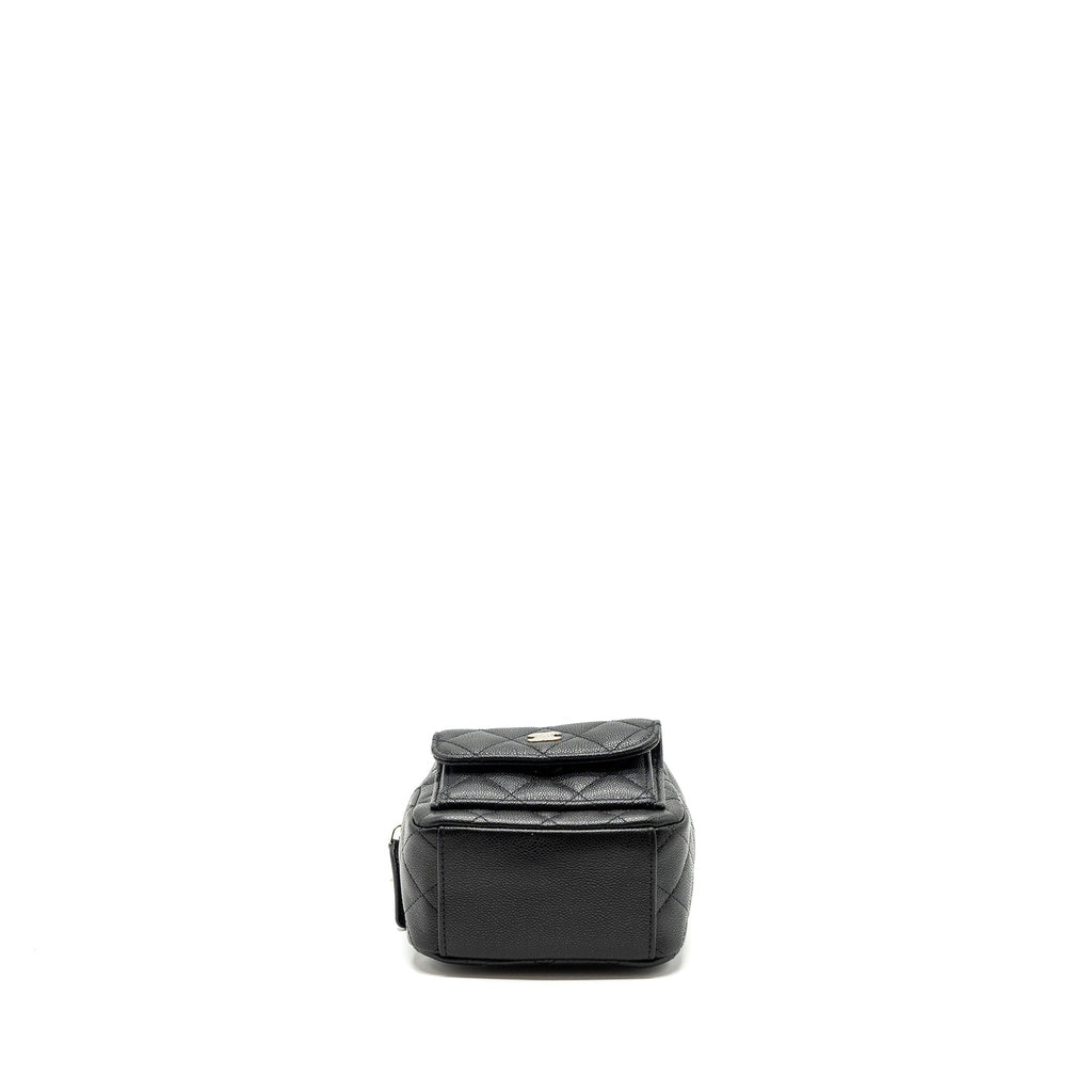 CHANEL 24C MINI BACKPACK/CROSSBODY BAG CAVIAR BLACK LGHW (MICROCHIP)