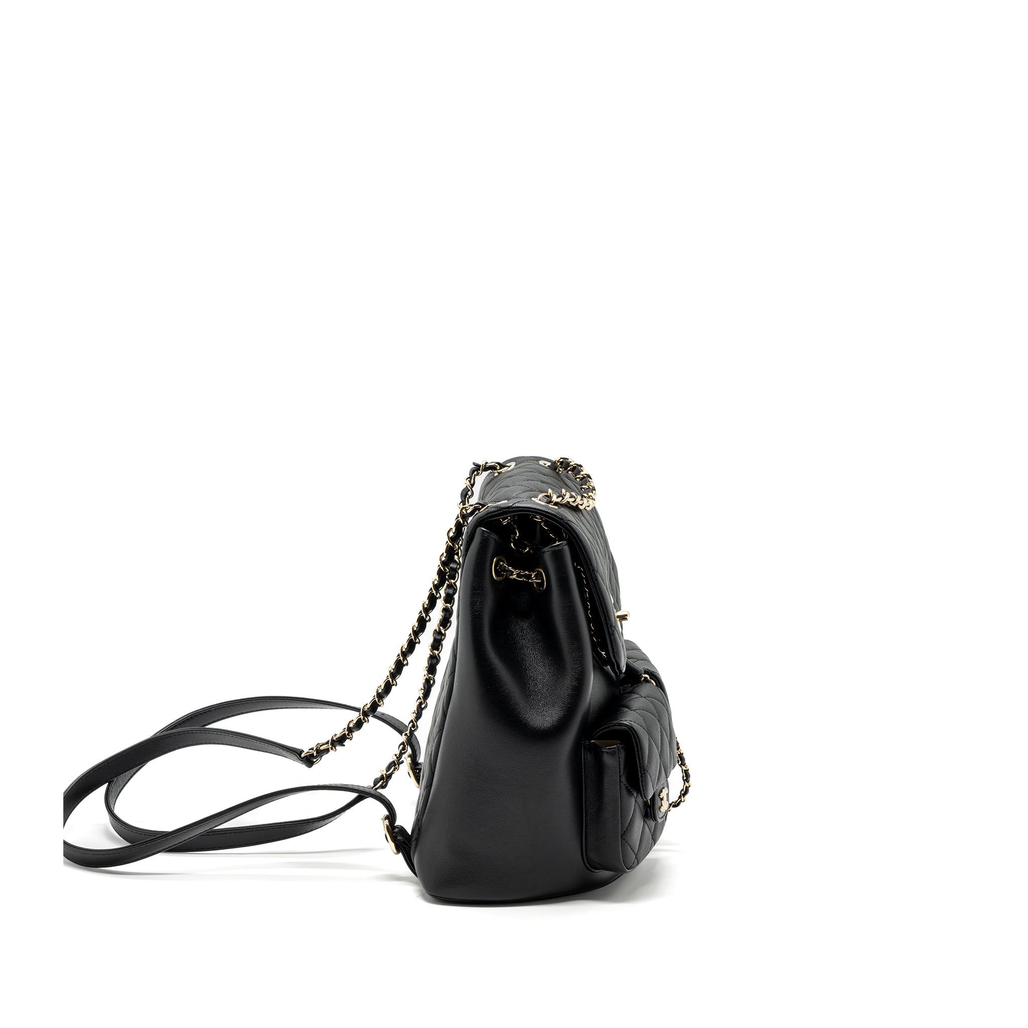 CHANEL 23A TRIPLE PACK BACKPACK CALFSKIN BLACK LGHW (MICROCHIP)
