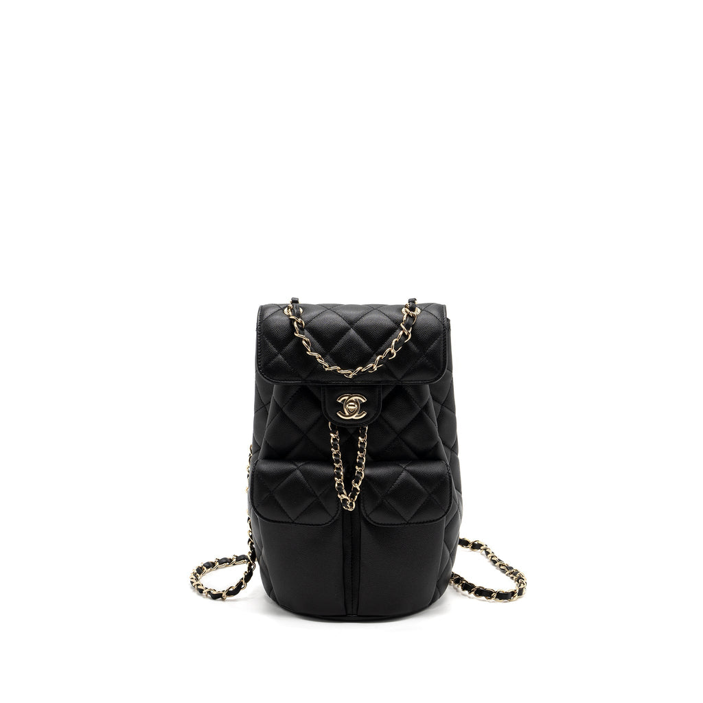 CHANEL 22S MINI BACKPACK CAVIAR BLACK LGHW(MICROCHIP)