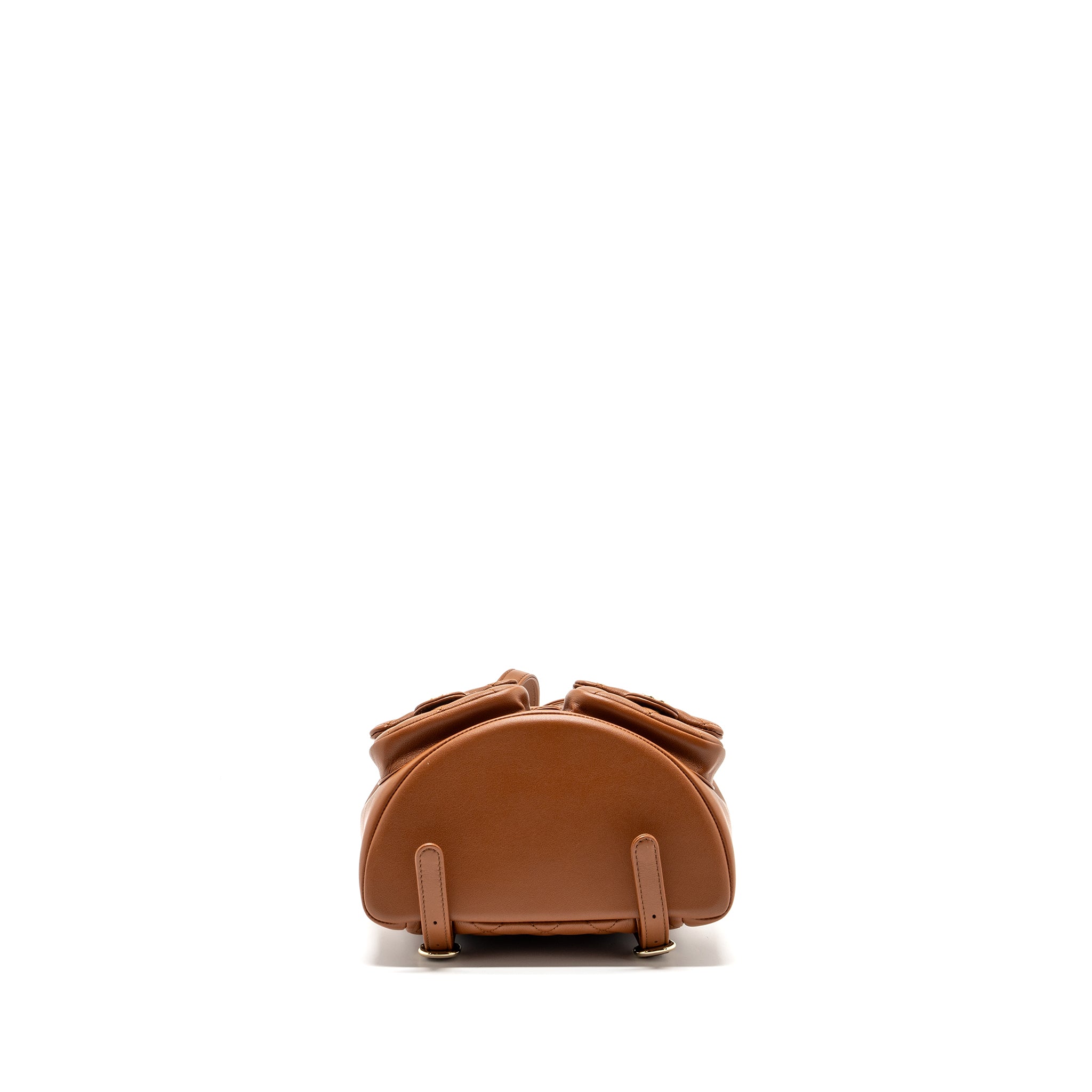 CHANEL 23A TRIPLE PACK BACKPACK CALFSKIN CARAMEL LGHW (MICROCHIP)