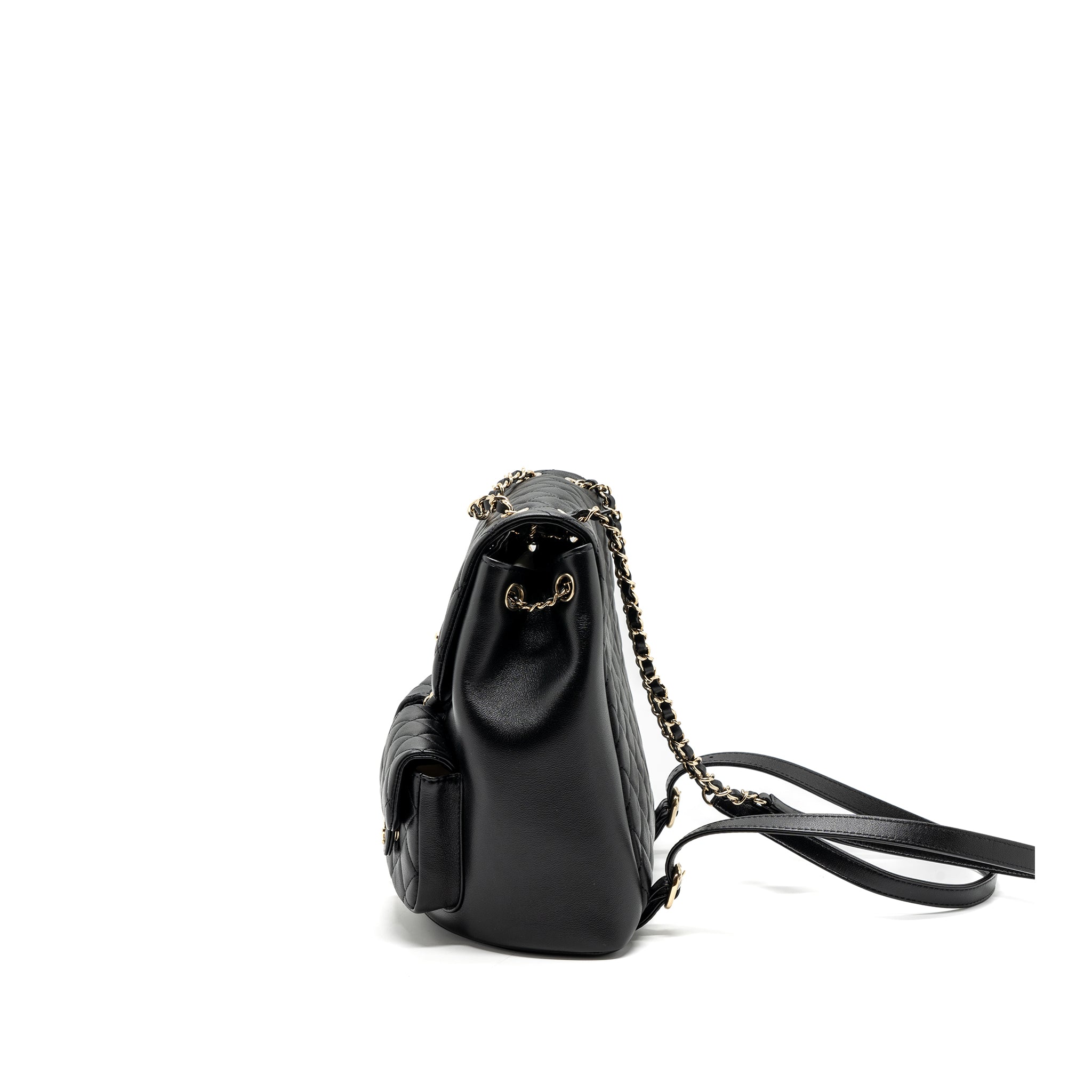 CHANEL 23A TRIPLE PACK BACKPACK CALFSKIN BLACK LGHW (MICROCHIP)