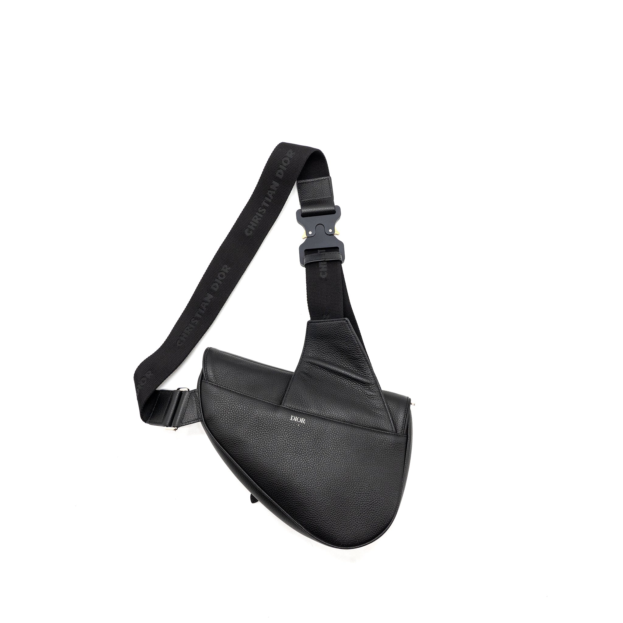 DIOR HOMME SADDLE BAG CALFSKIN BLACK SHW