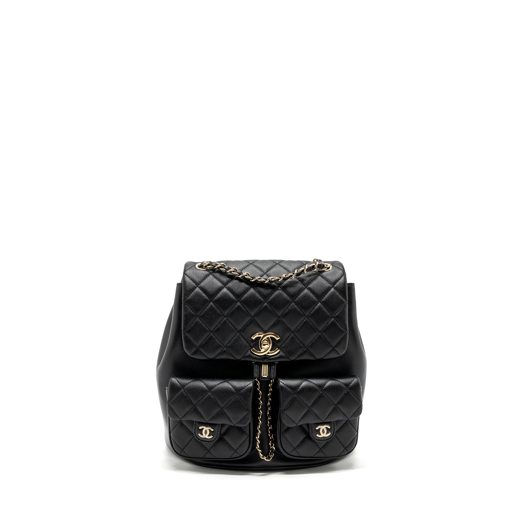 CHANEL 23A TRIPLE PACK BACKPACK CALFSKIN BLACK LGHW (MICROCHIP)