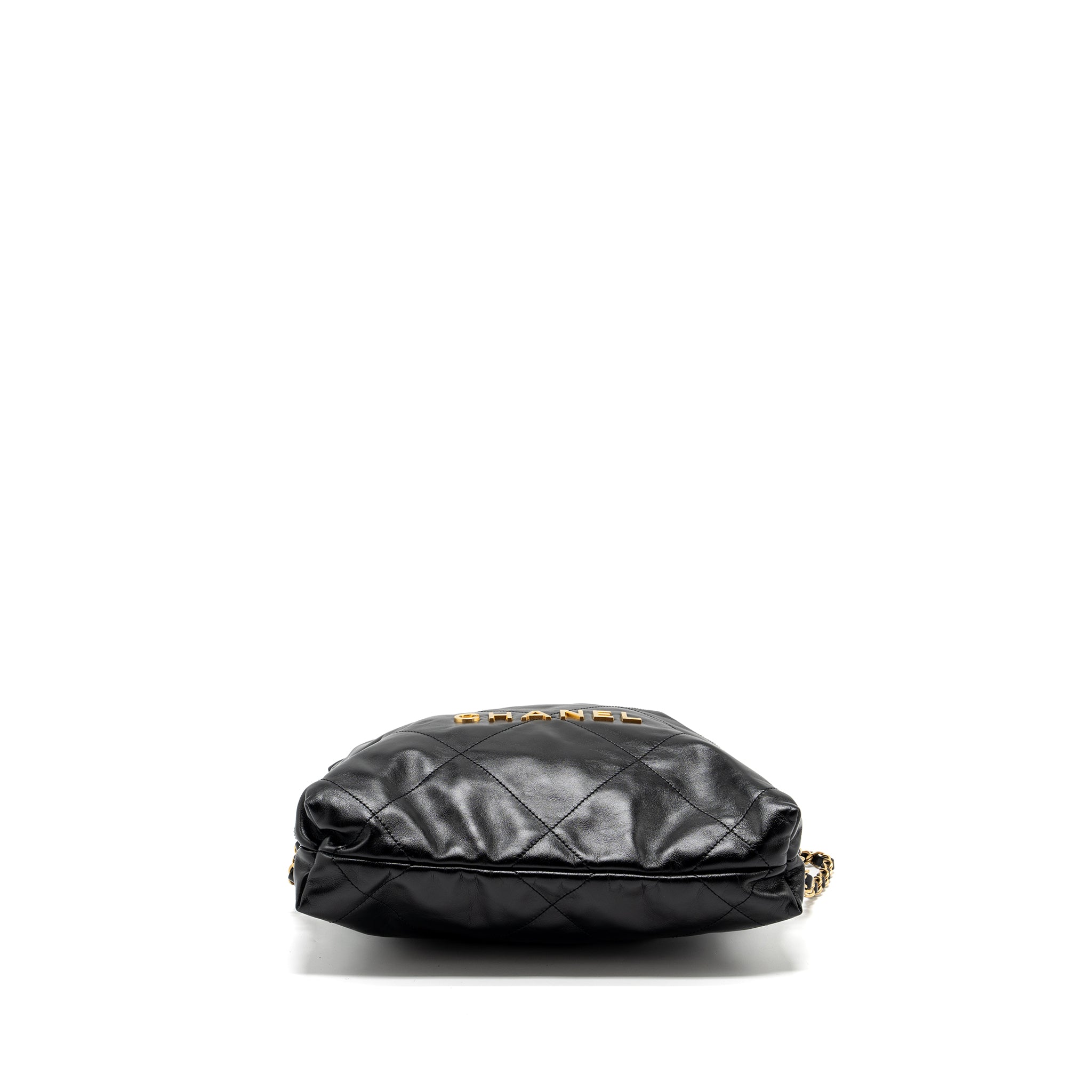 CHANEL 22 BACKPACK SHINY CALFSKIN  BLACK GHW (MICROCHIP)
