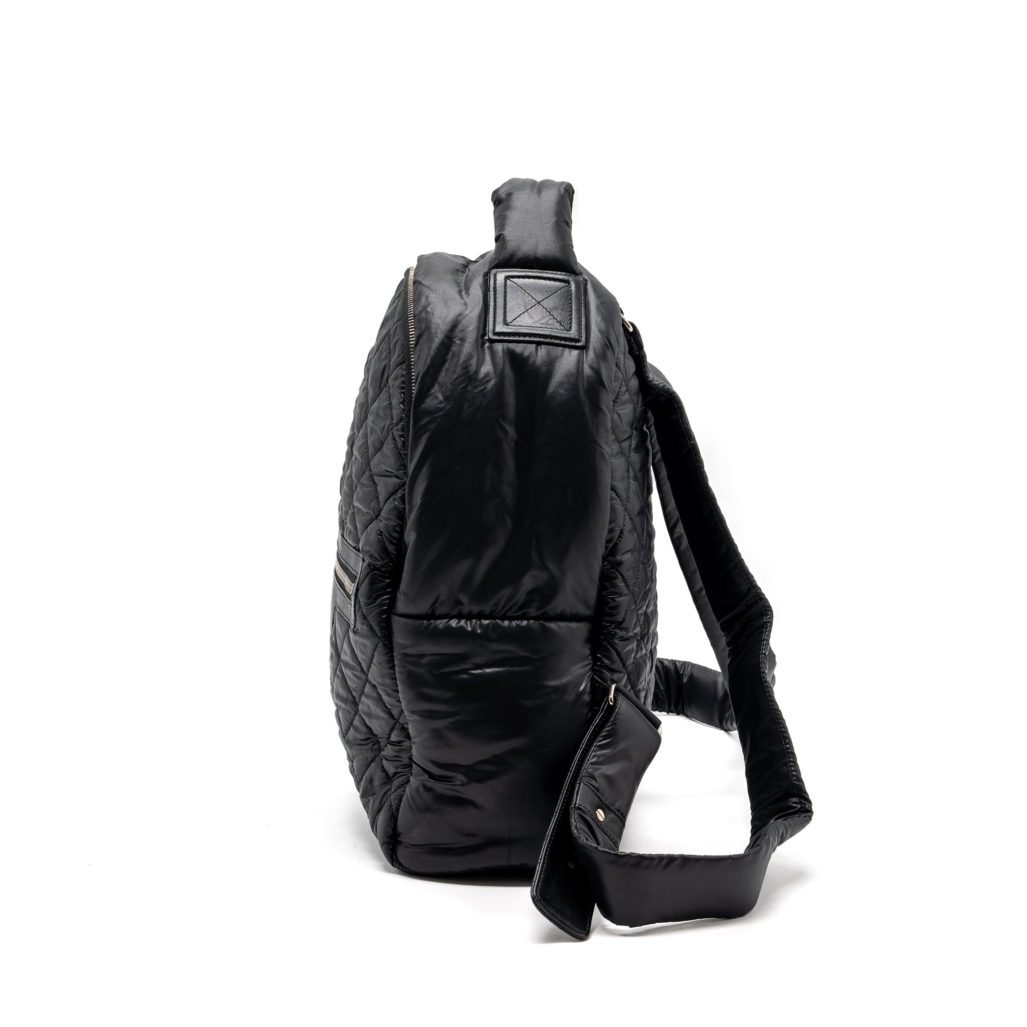 CHANEL COCO COCOON BACKPACK QUILTED NYLON/LEATHER BLACK GHW
