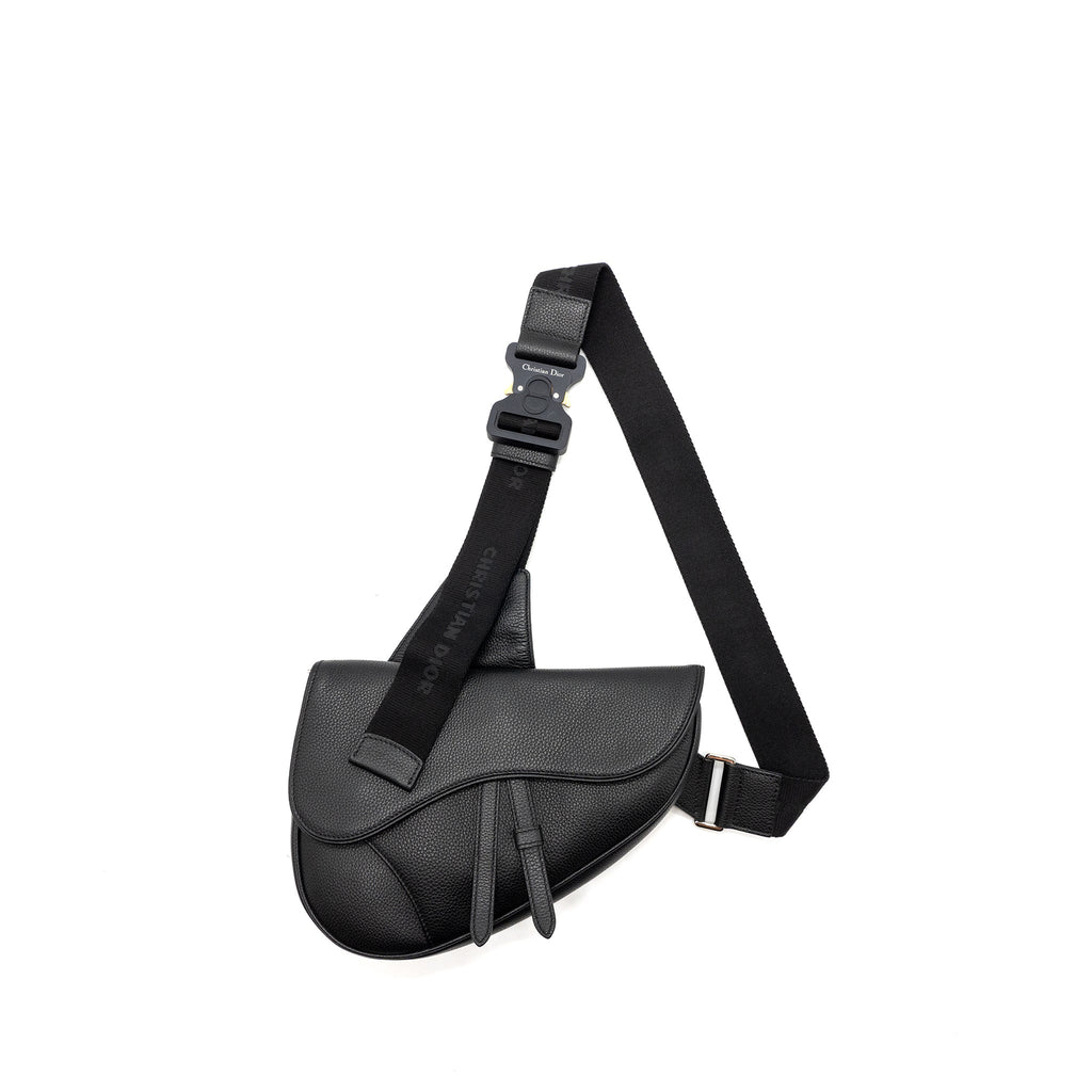 DIOR HOMME SADDLE BAG CALFSKIN BLACK SHW