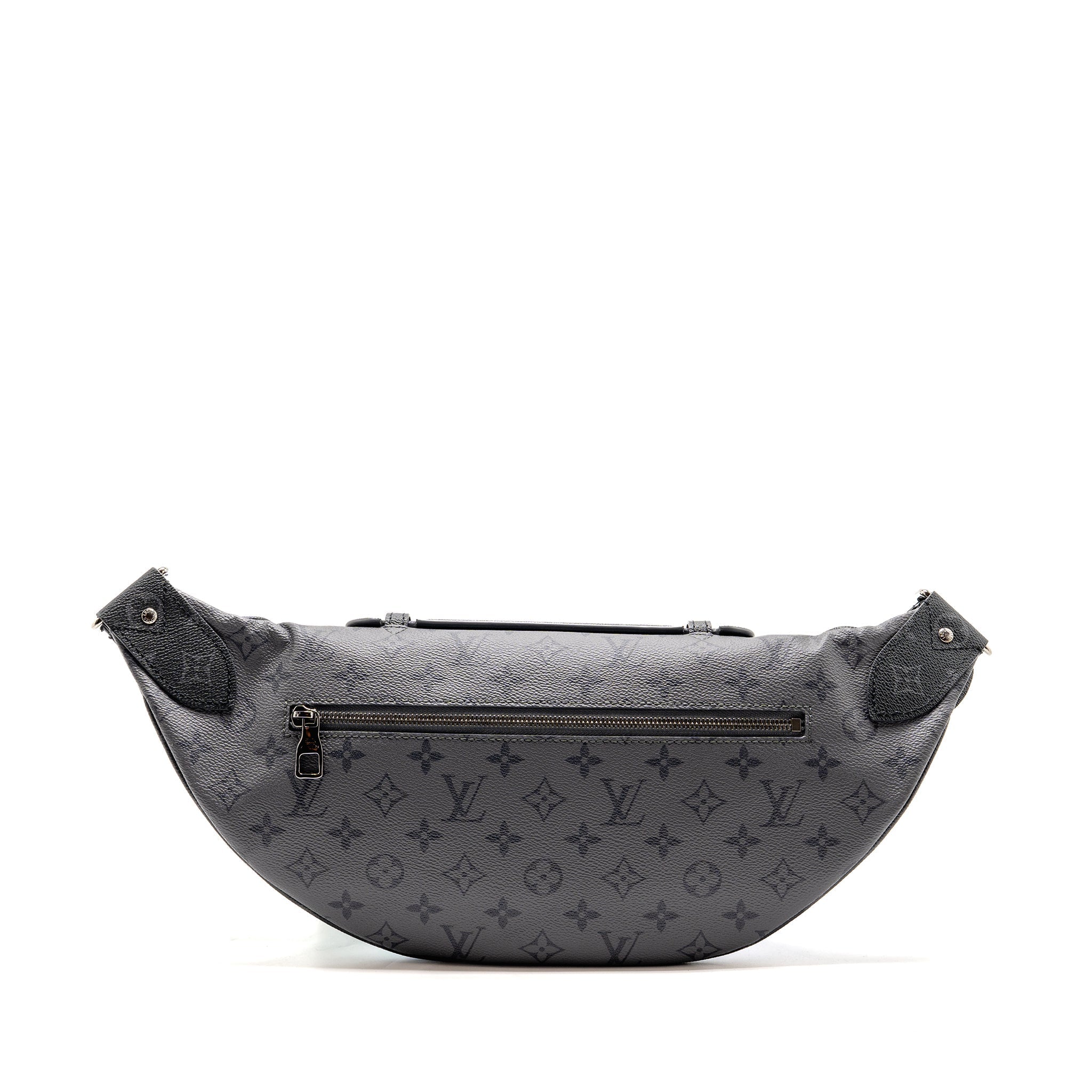 LOUIS VUITTON X YAYOI KUSAMA REVERSE MONOGRAM ECLIPSE MAXI BUMBAG CANVAS GREY/ MULTICOLOUR DARK SILVER HARDWARE