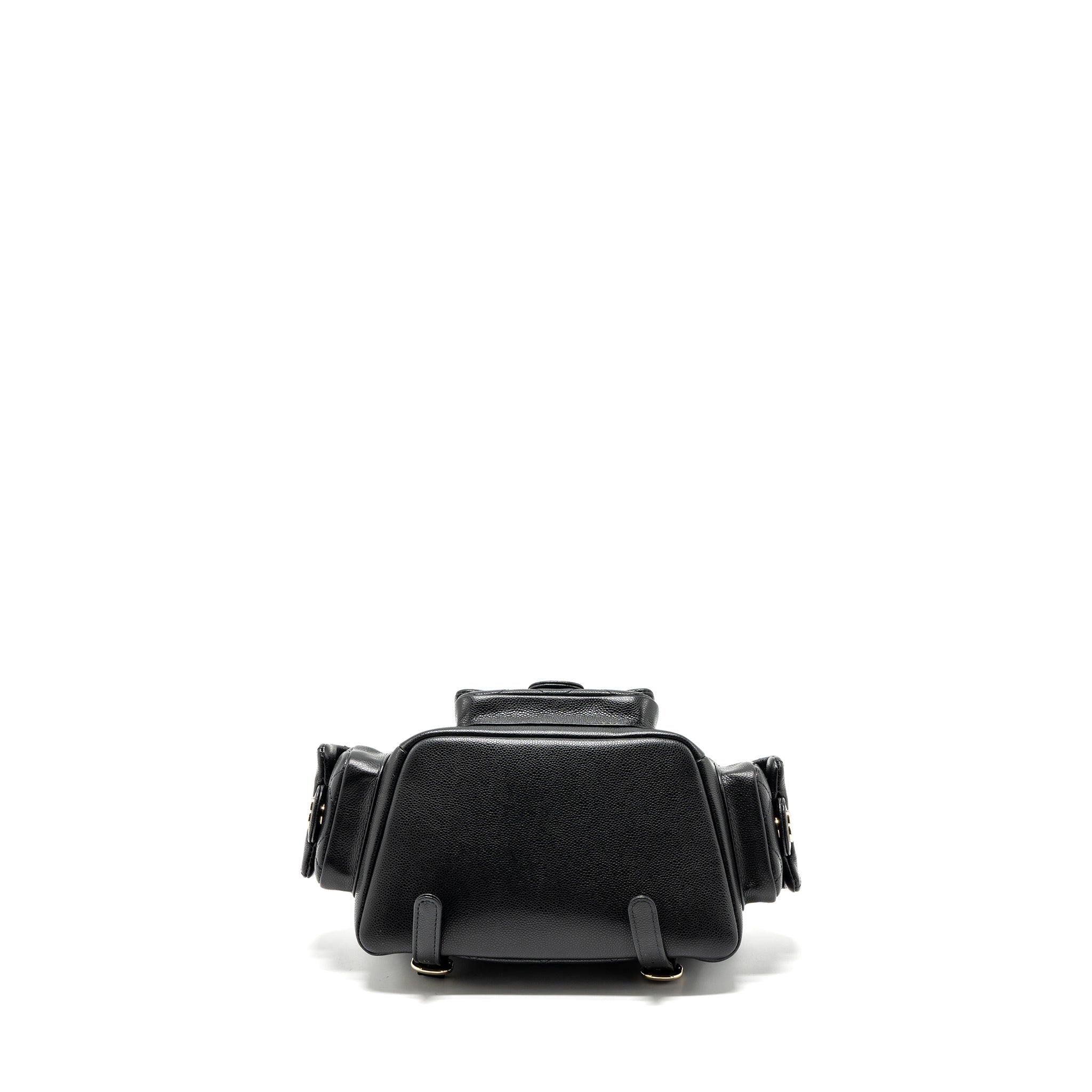 CHANEL 23K TRIPLE POCKET BACKPACK CAVIAR BLACK LGHW (MICROCHIP)