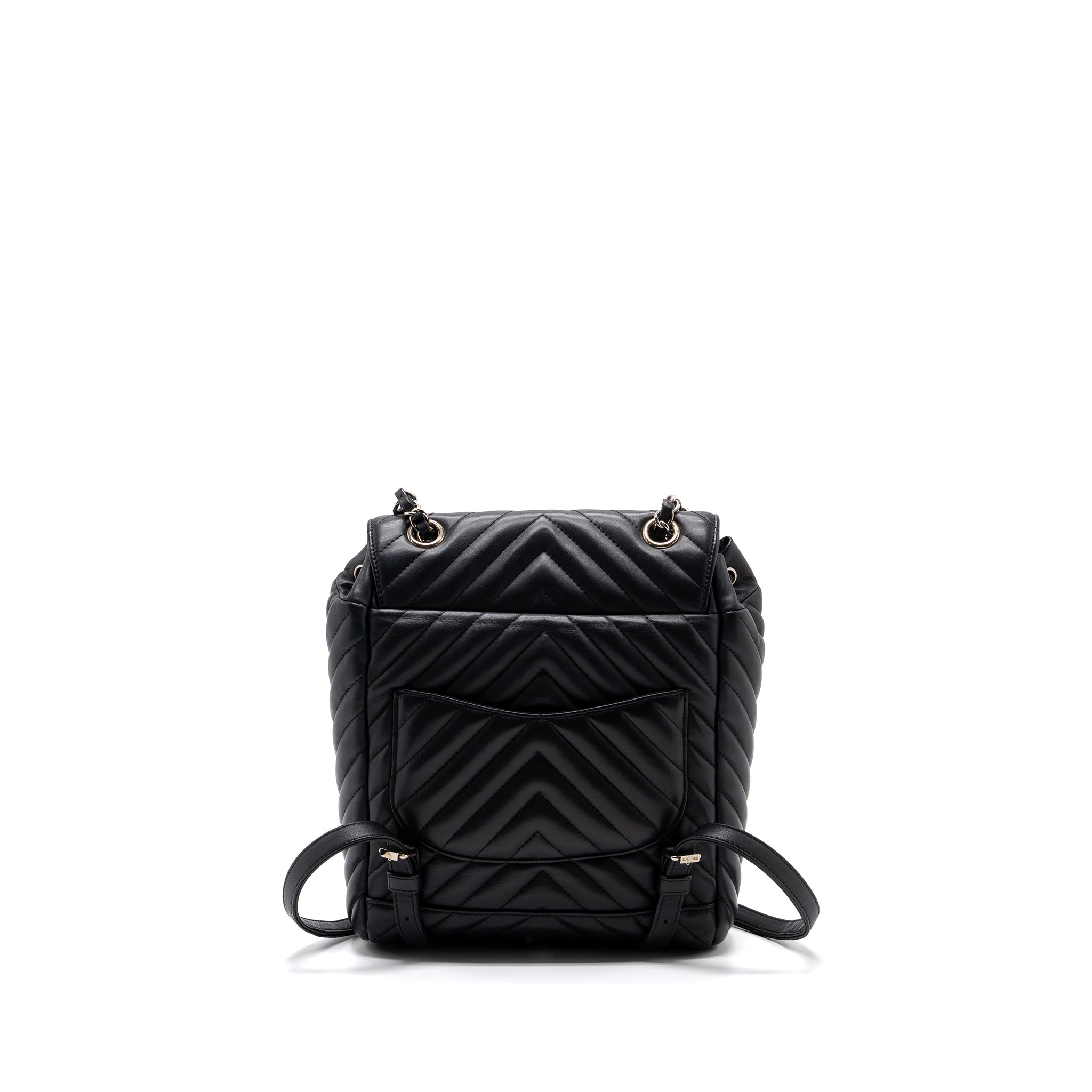 CHANEL SMALL URBAN SPIRIT BACKPACK CHEVRON CALFSKIN BLACK SHW