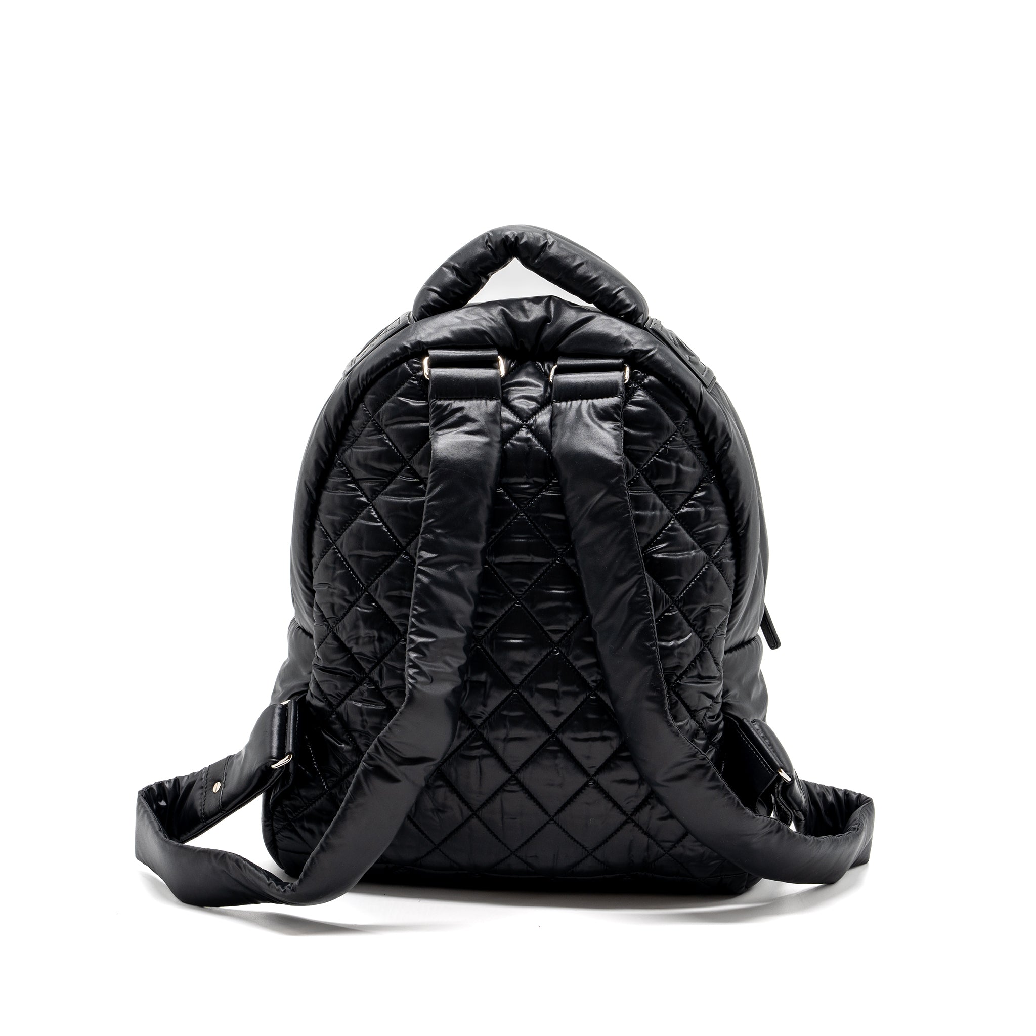 CHANEL COCO COCOON BACKPACK QUILTED NYLON/LEATHER BLACK GHW