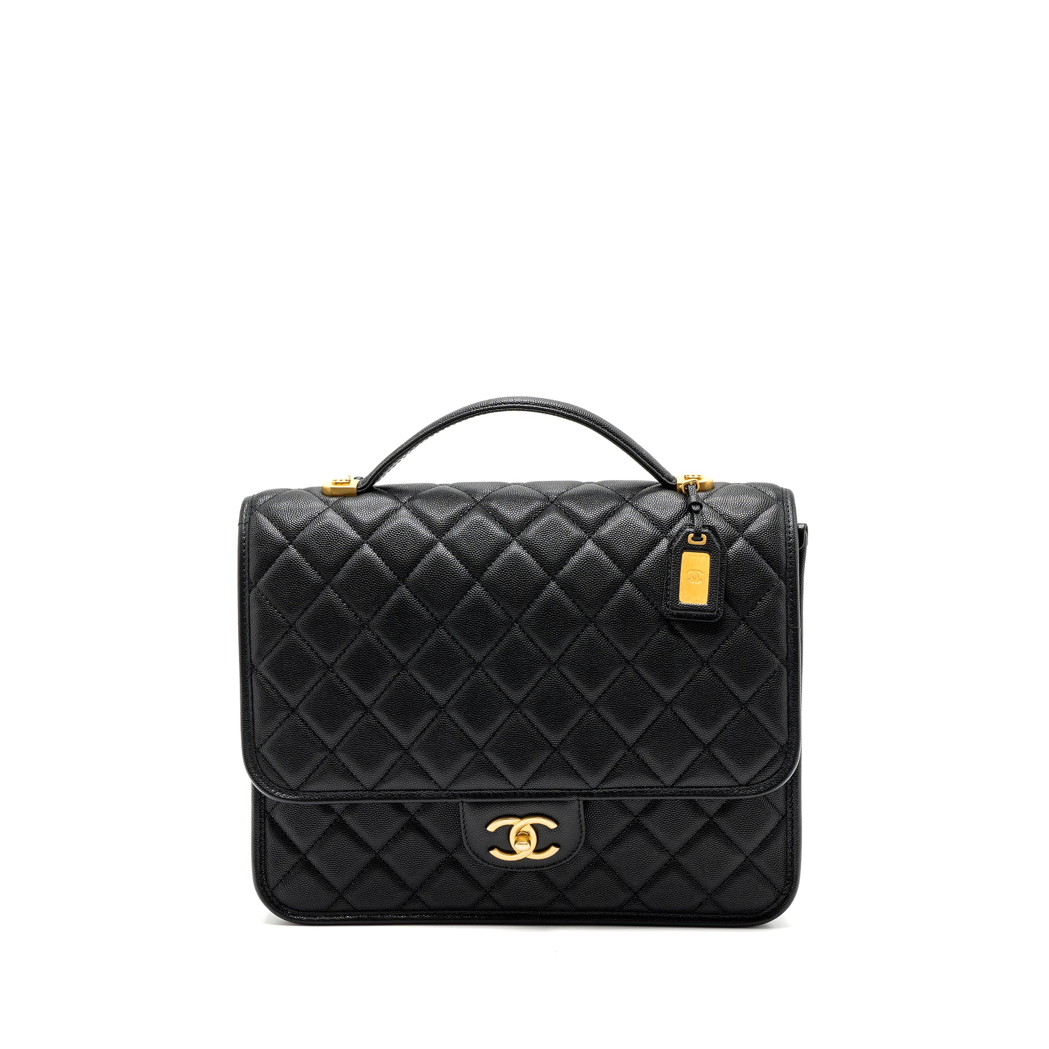 CHANEL 22K LARGE BACKPACK CAVIAR BLACK GHW(MICROCHIP)