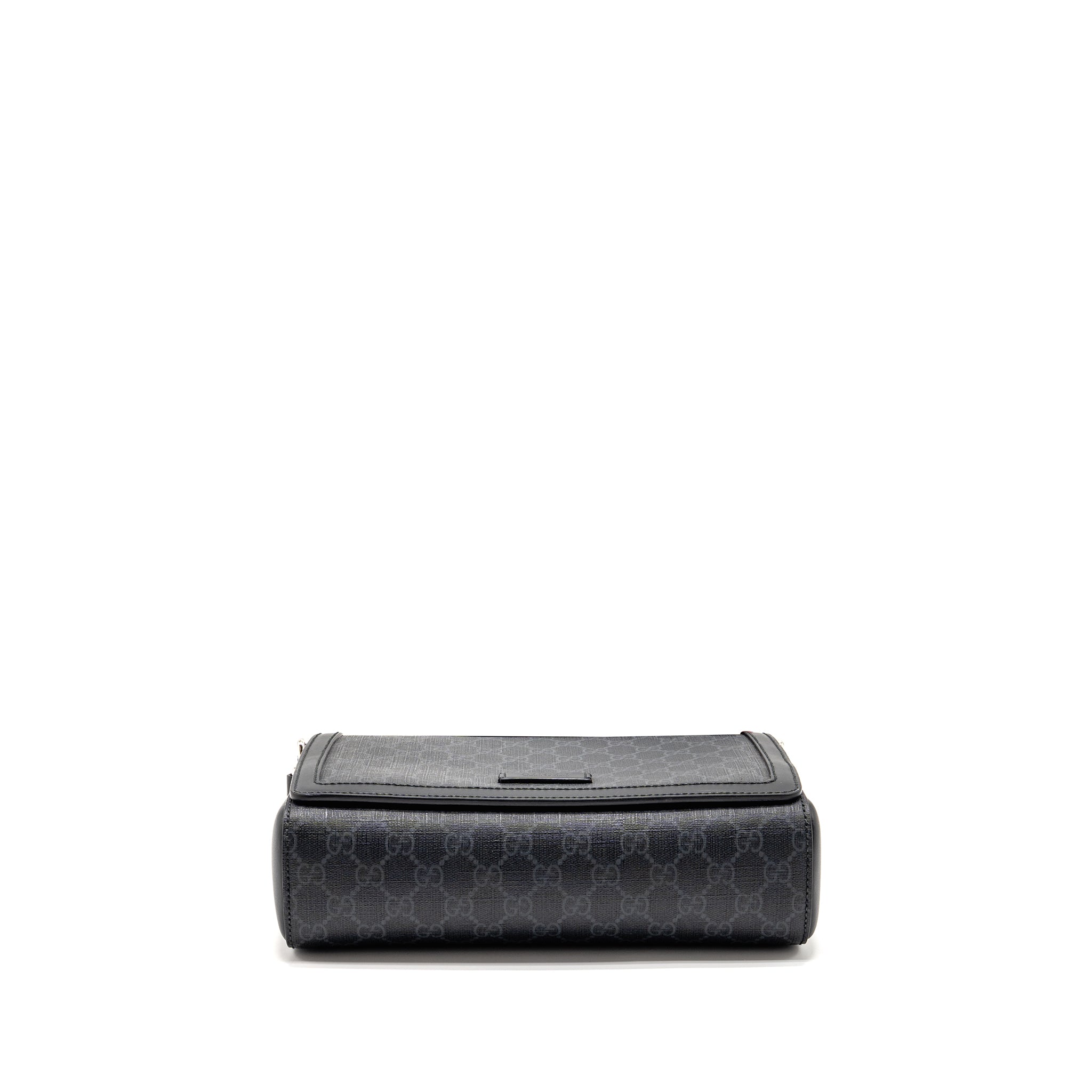 GUCCI MESSENGER BAG GG SUPREME CANVAS BLACK MULTICOLOUR STRAP SHW