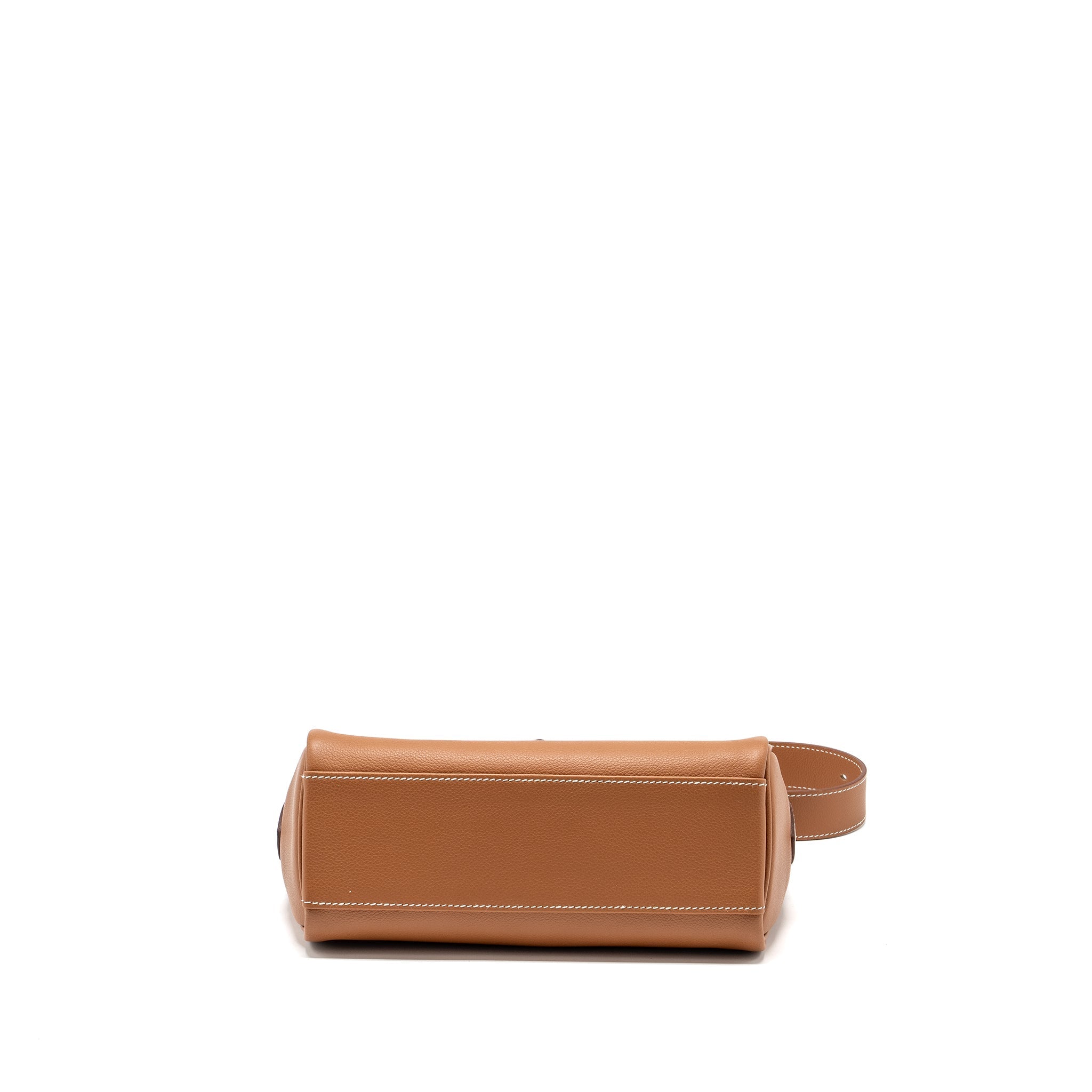 HERMES KELLY MESSENGER PM BAG EVERCOLOR GOLD SHW