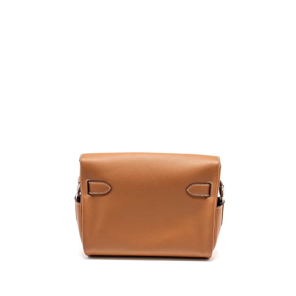 HERMES KELLY MESSENGER PM BAG EVERCOLOR GOLD SHW