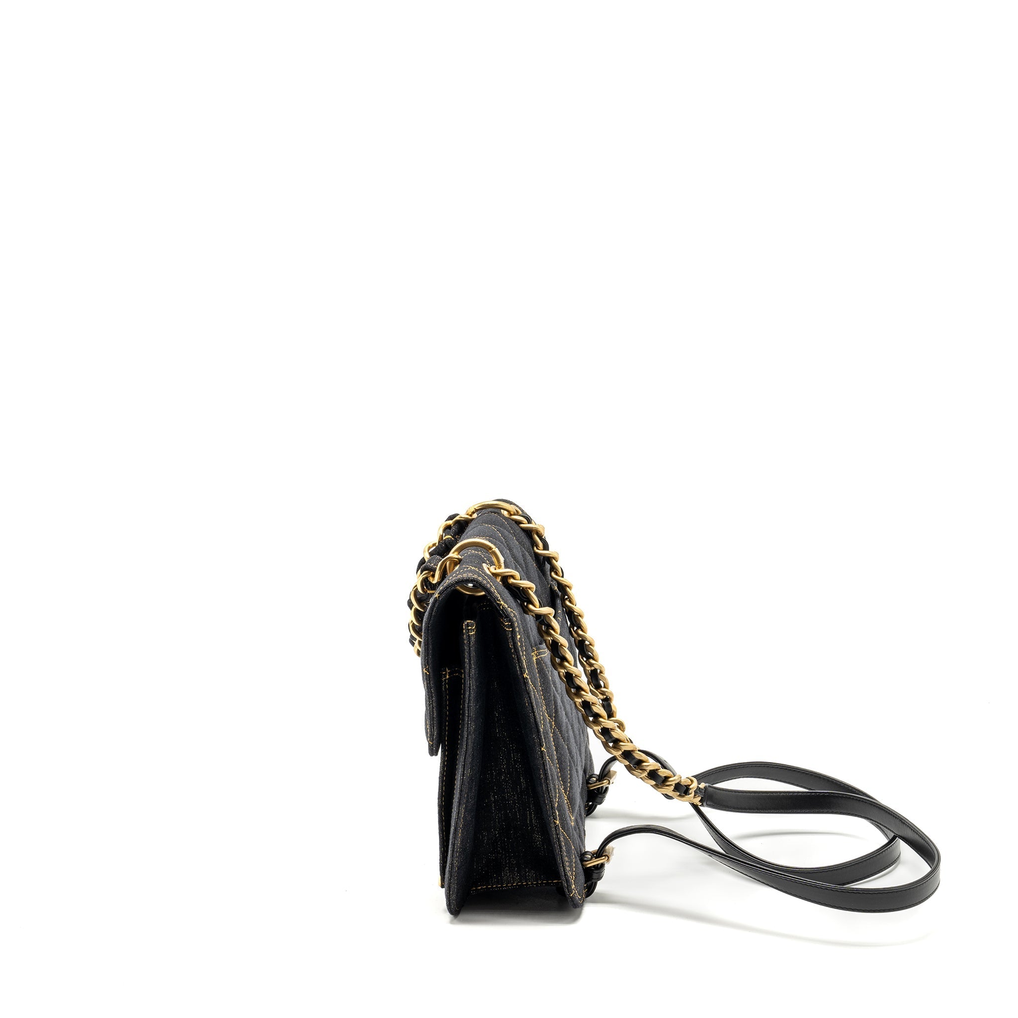 CHANEL 23S FLAP BACKPACK DENIM DARK BLUE WITH BRUSHED GHW (MICROCHIP)