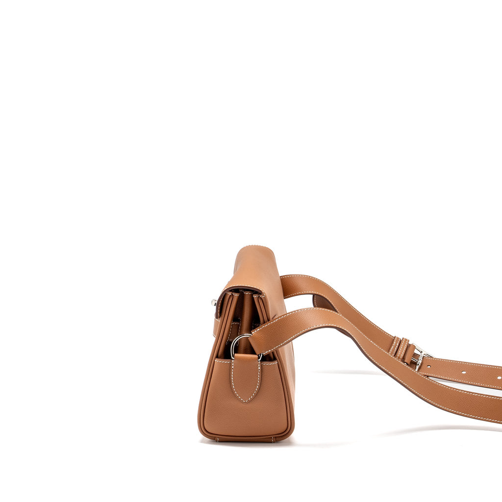 HERMES KELLY MESSENGER PM BAG EVERCOLOR GOLD SHW