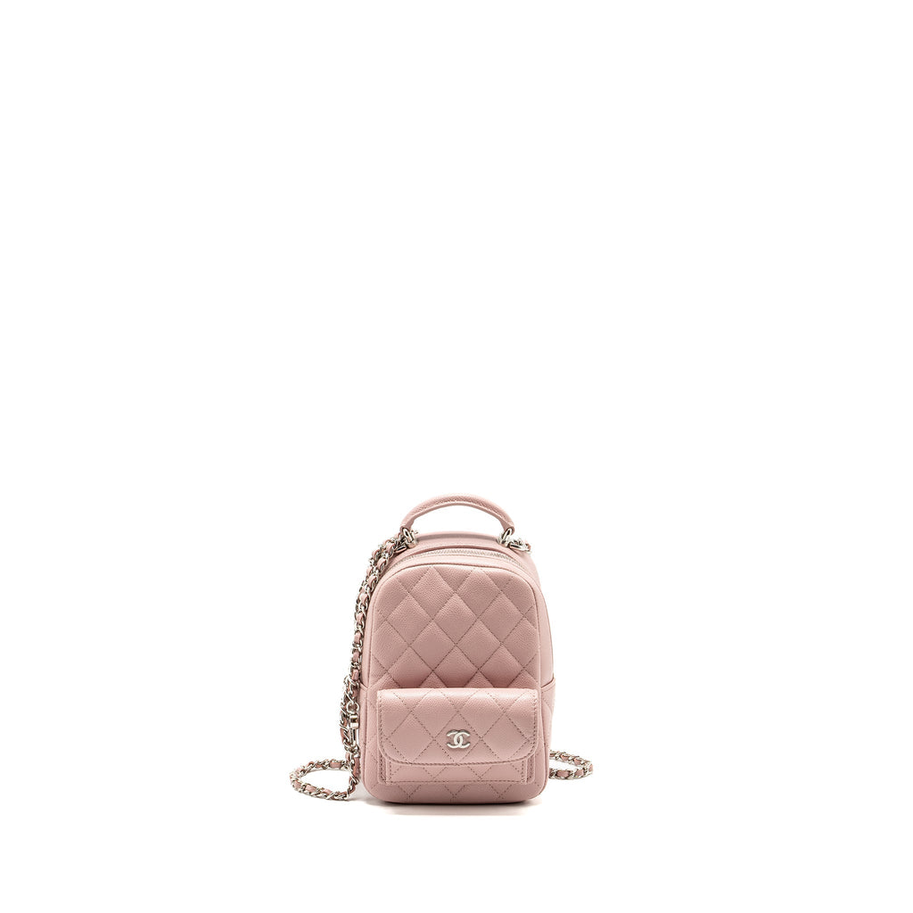 CHANEL 24P CLASSIC MINI BACKPACK CAVIAR LIGHT PINK SHW (MICROCHIP)