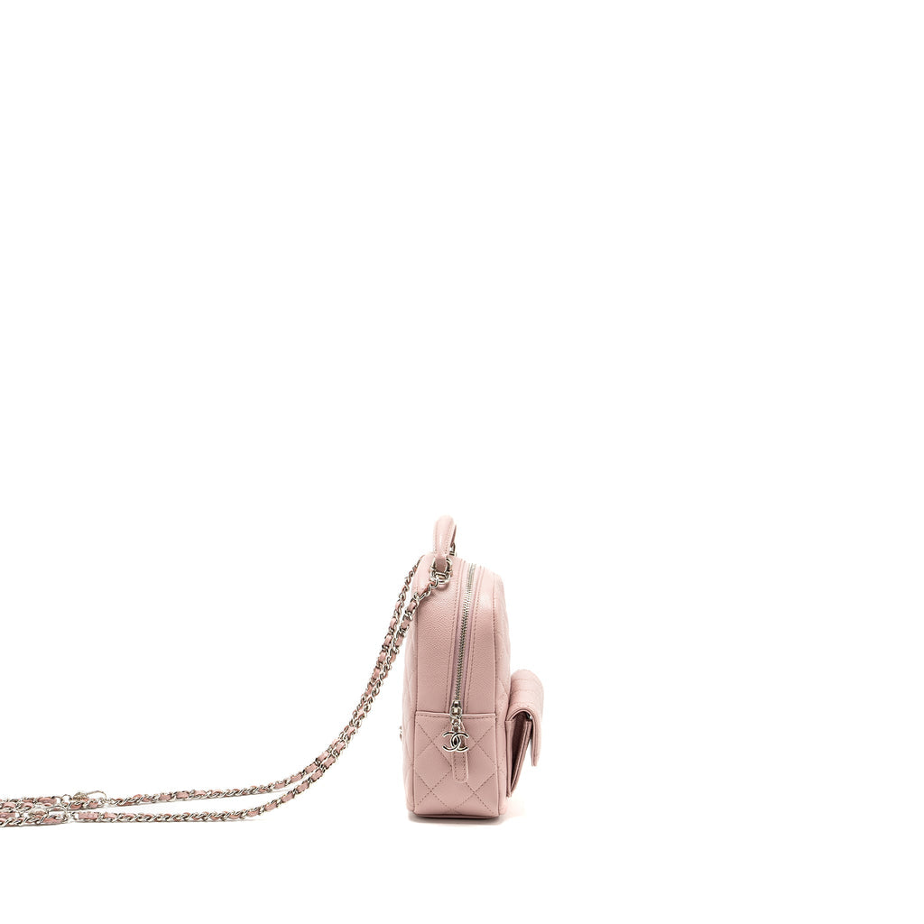 CHANEL 24P CLASSIC MINI BACKPACK CAVIAR LIGHT PINK SHW (MICROCHIP)