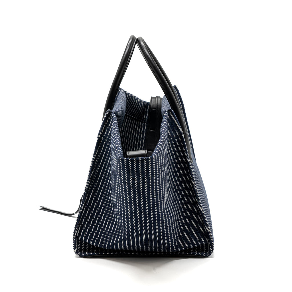 CELINE PHANTOM LUGGAGE BAG CANVAS /  LEATHER DARK BLUE / BLACK GHW
