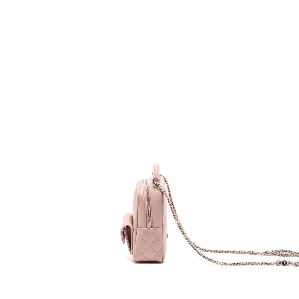 CHANEL 24P CLASSIC MINI BACKPACK CAVIAR LIGHT PINK SHW (MICROCHIP)
