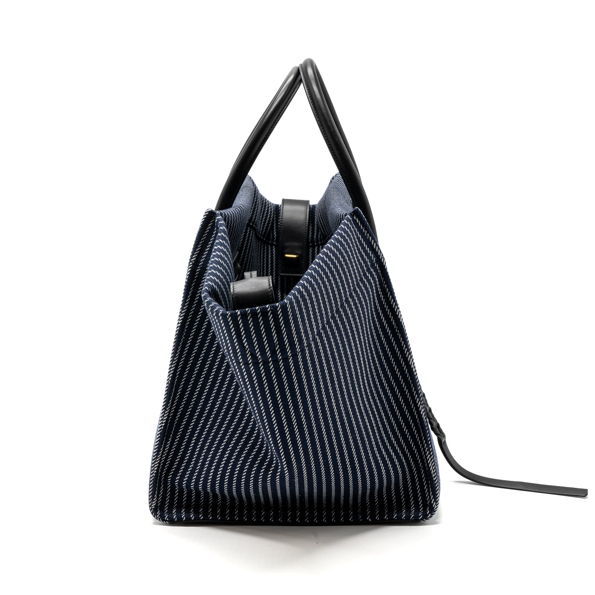 CELINE PHANTOM LUGGAGE BAG CANVAS /  LEATHER DARK BLUE / BLACK GHW