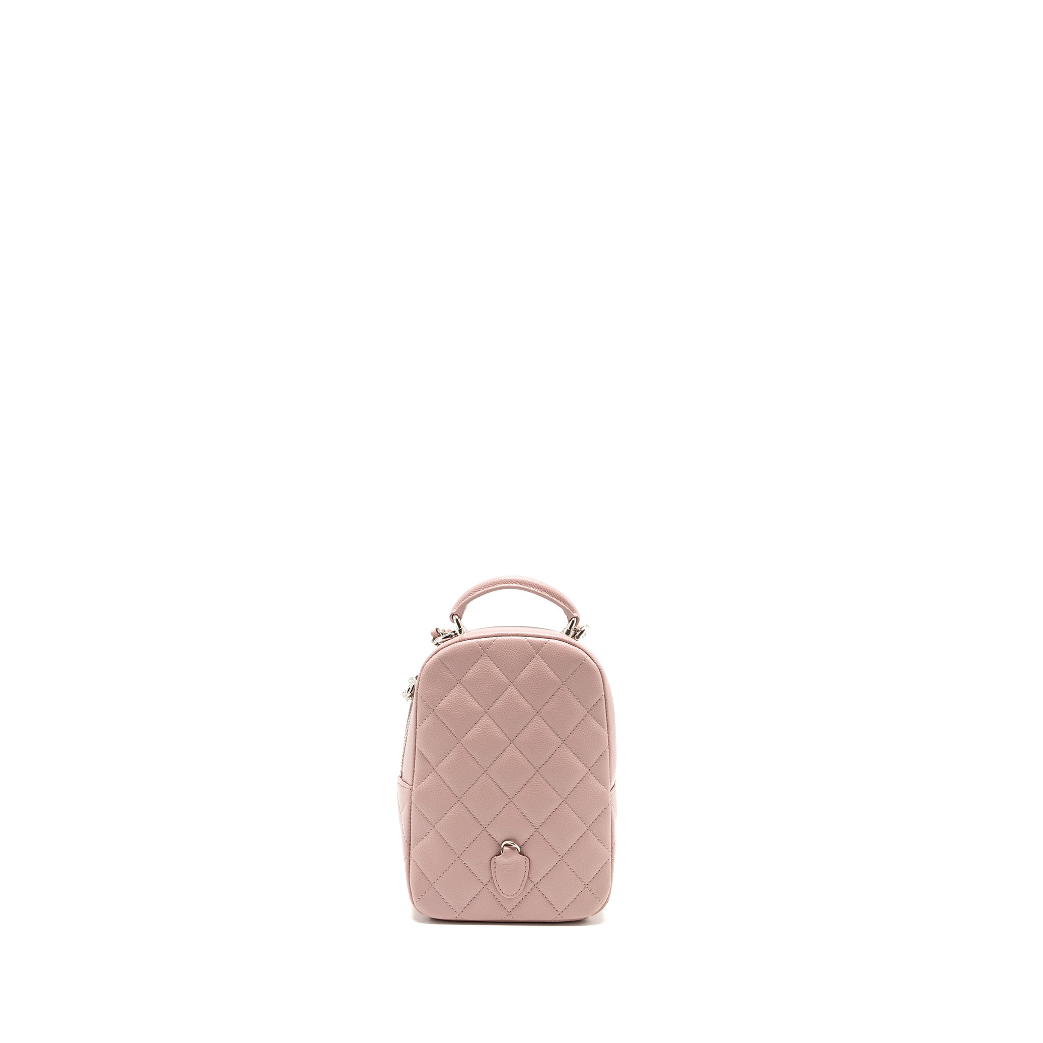 CHANEL 24P CLASSIC MINI BACKPACK CAVIAR LIGHT PINK SHW (MICROCHIP)