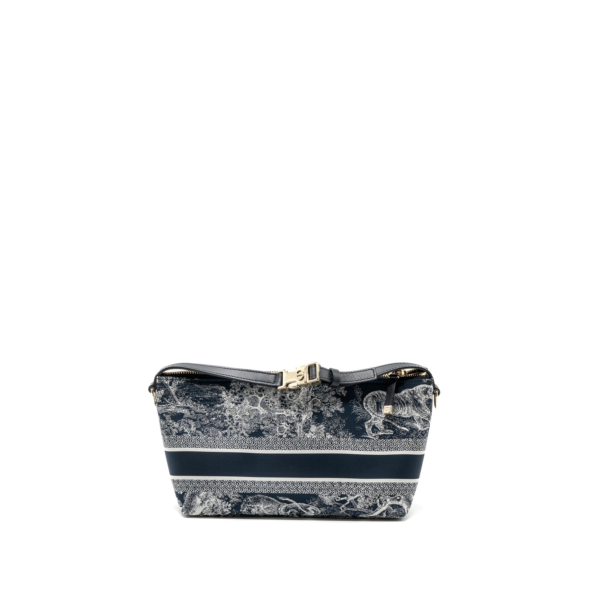 DIOR MEDIUM DIOR TRAVEL NOMAD POUCH FABRIC NAVY GHW