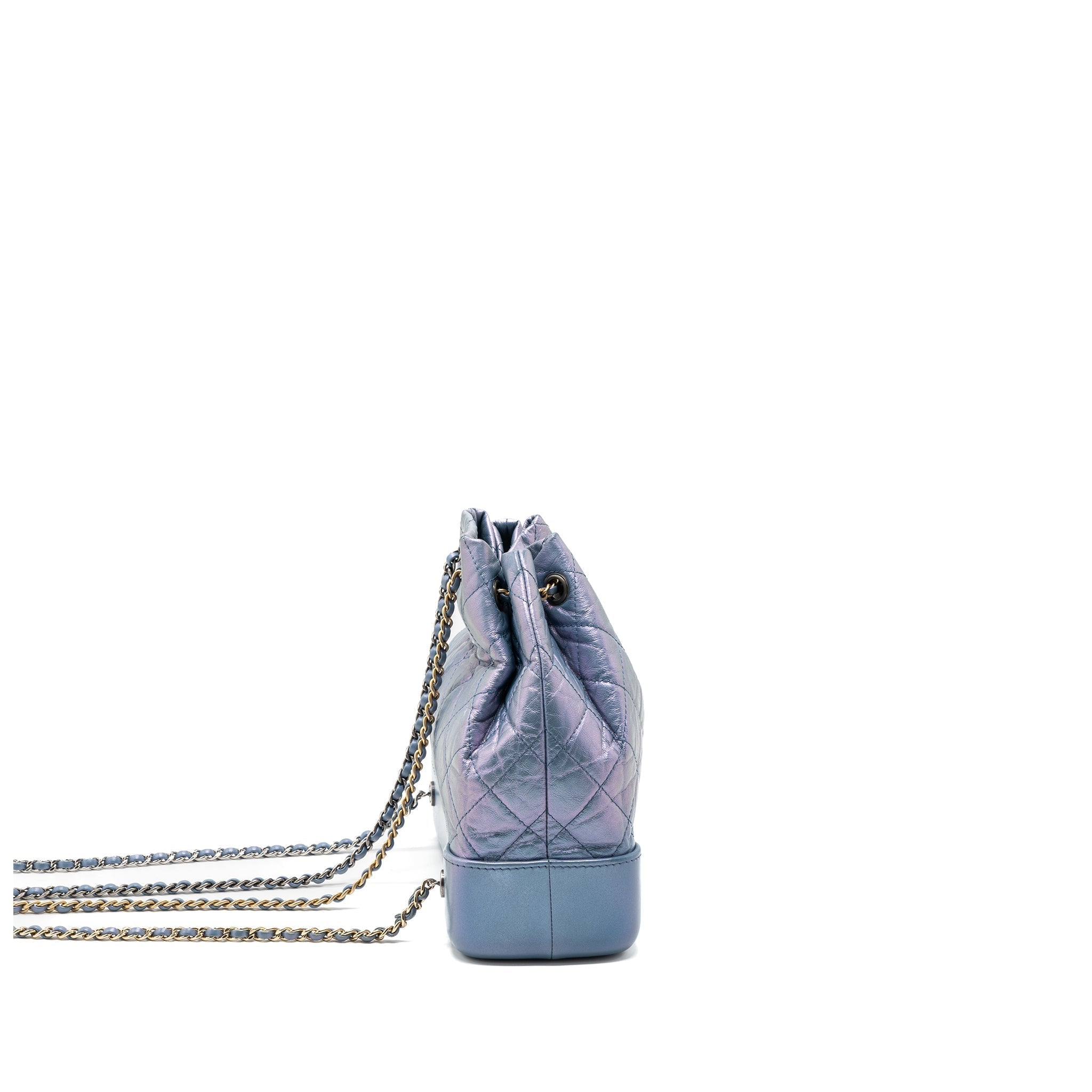CHANEL SMALL GABRIELLE BACKPACK CALFSKIN IRIDESCENT PURPLE MULTICOLOUR HARDWARE
