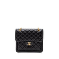CHANEL 23S FLAP BACKPACK CALFSKIN BLACK BRUSHED GHW (MICROCHIP)