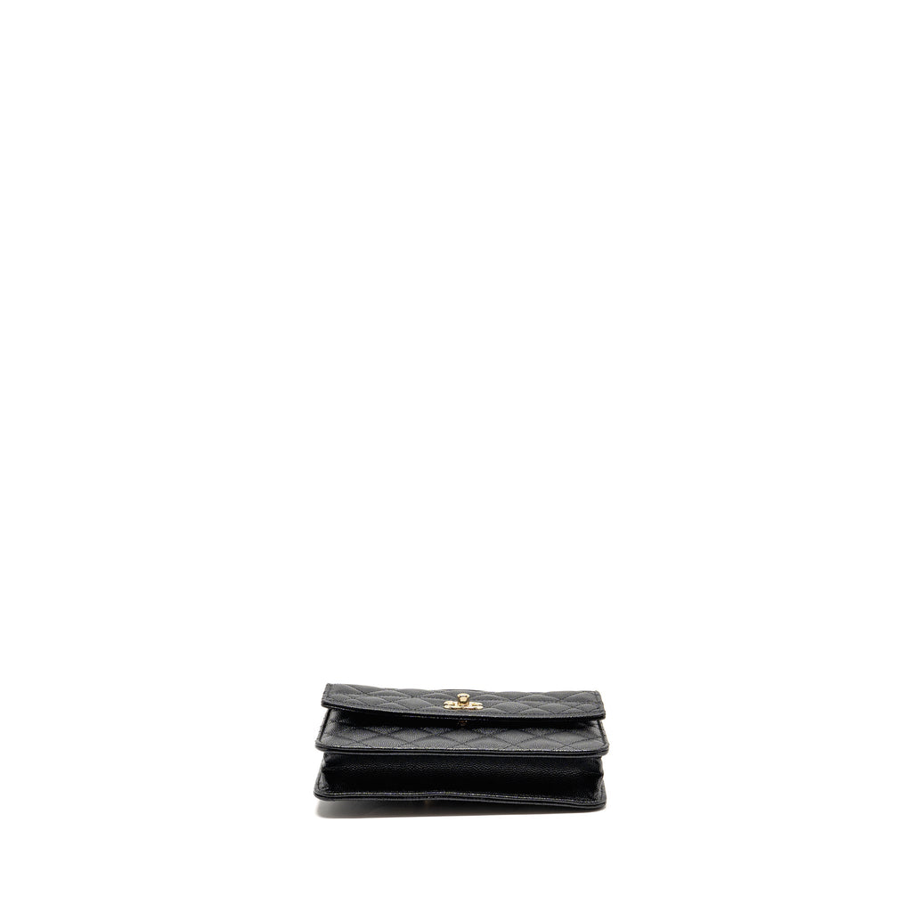 CHANEL 25C QUILTED CC TOP HANDLE MINI BACKPACK CAVIAR BLACK LGHW (MICROCHIP)