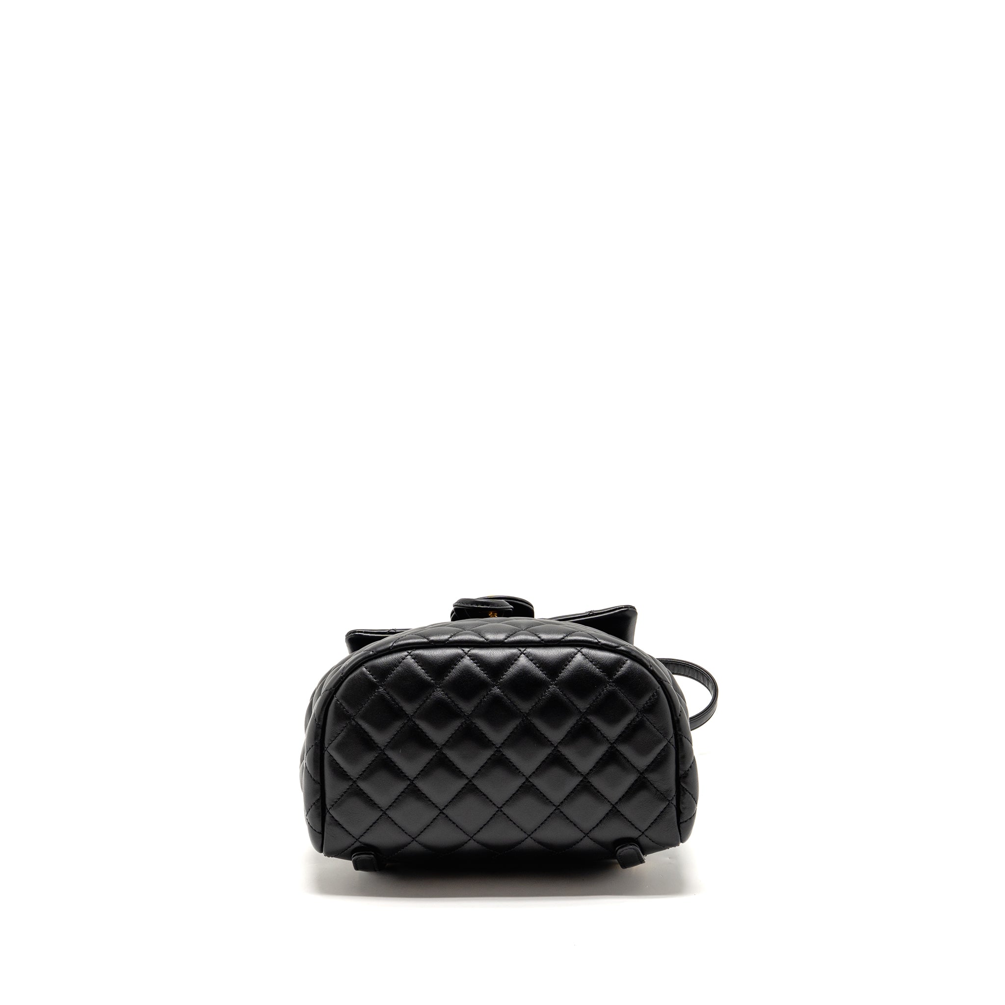 CHANEL URBAN SPIRIT FLAP BACKPACK LAMBSKIN BLACK GHW