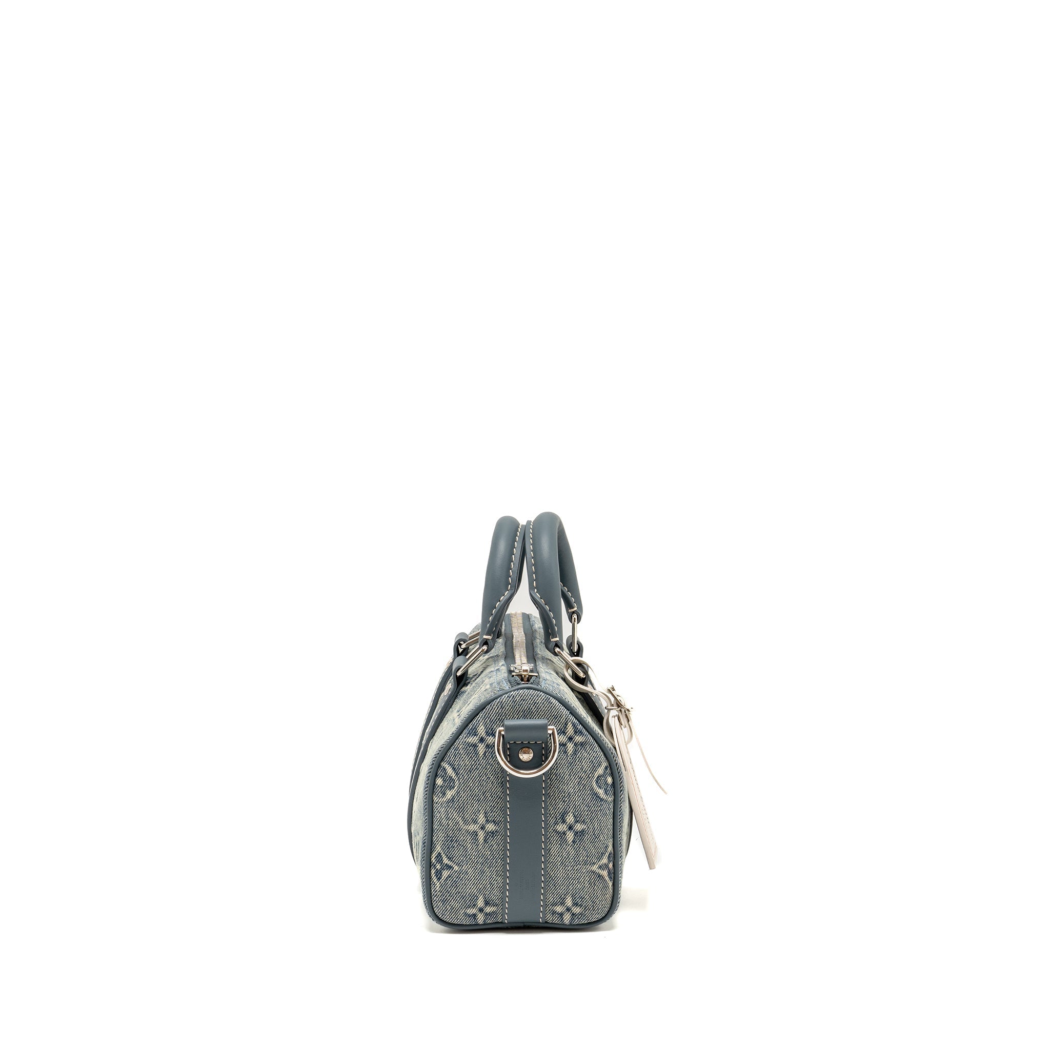 LOUIS VUITTON KEEPALL BANDOULIERE 25 WASHED DENIM CANVAS BLUE SHW