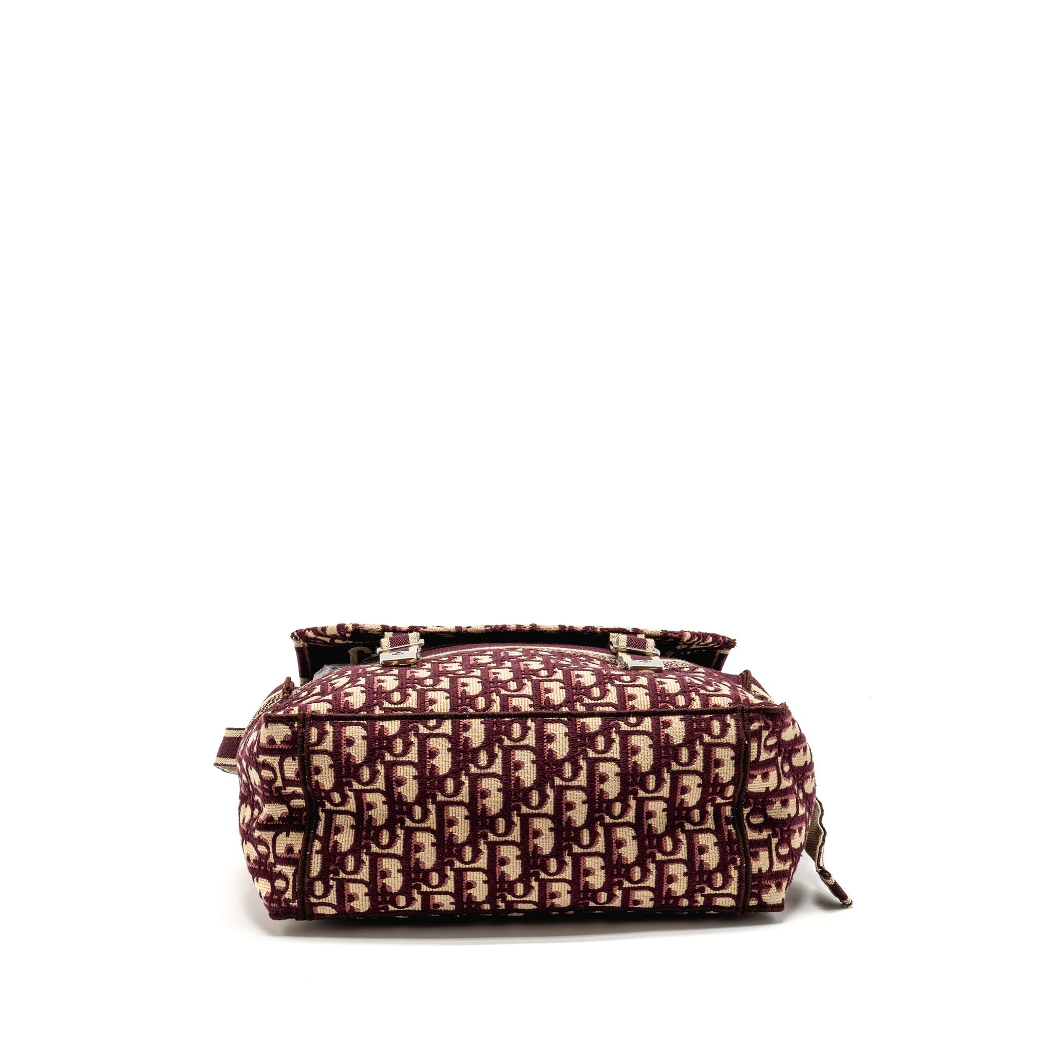 DIOR CROSSBODY MESSENGER BAG OBLIQUE CANVAS BURGUNDY/BEIGE SHW