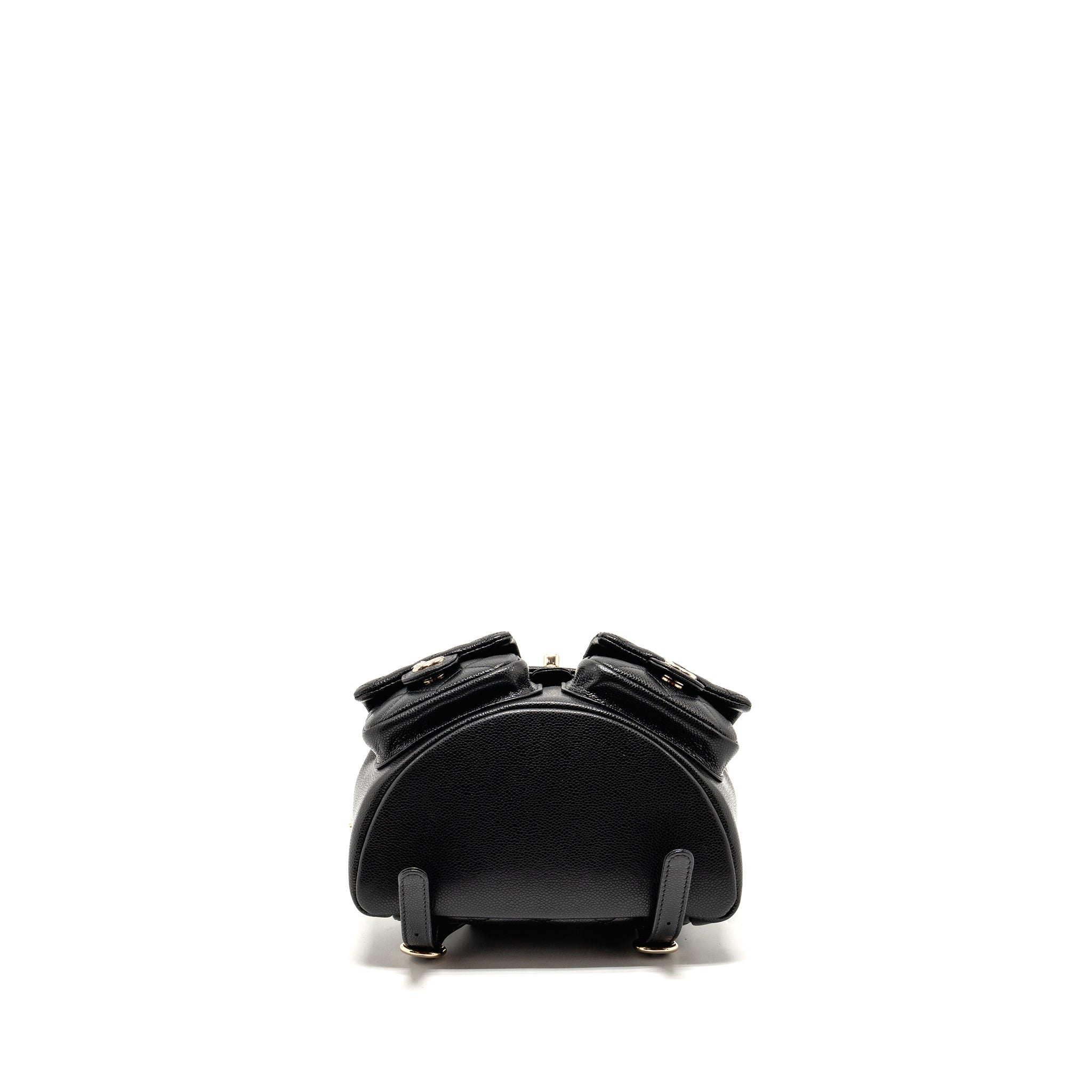 CHANEL TRIPLE PACK DUMA BACKPACK CAVIAR BLACK LGHW (MICROCHIP)