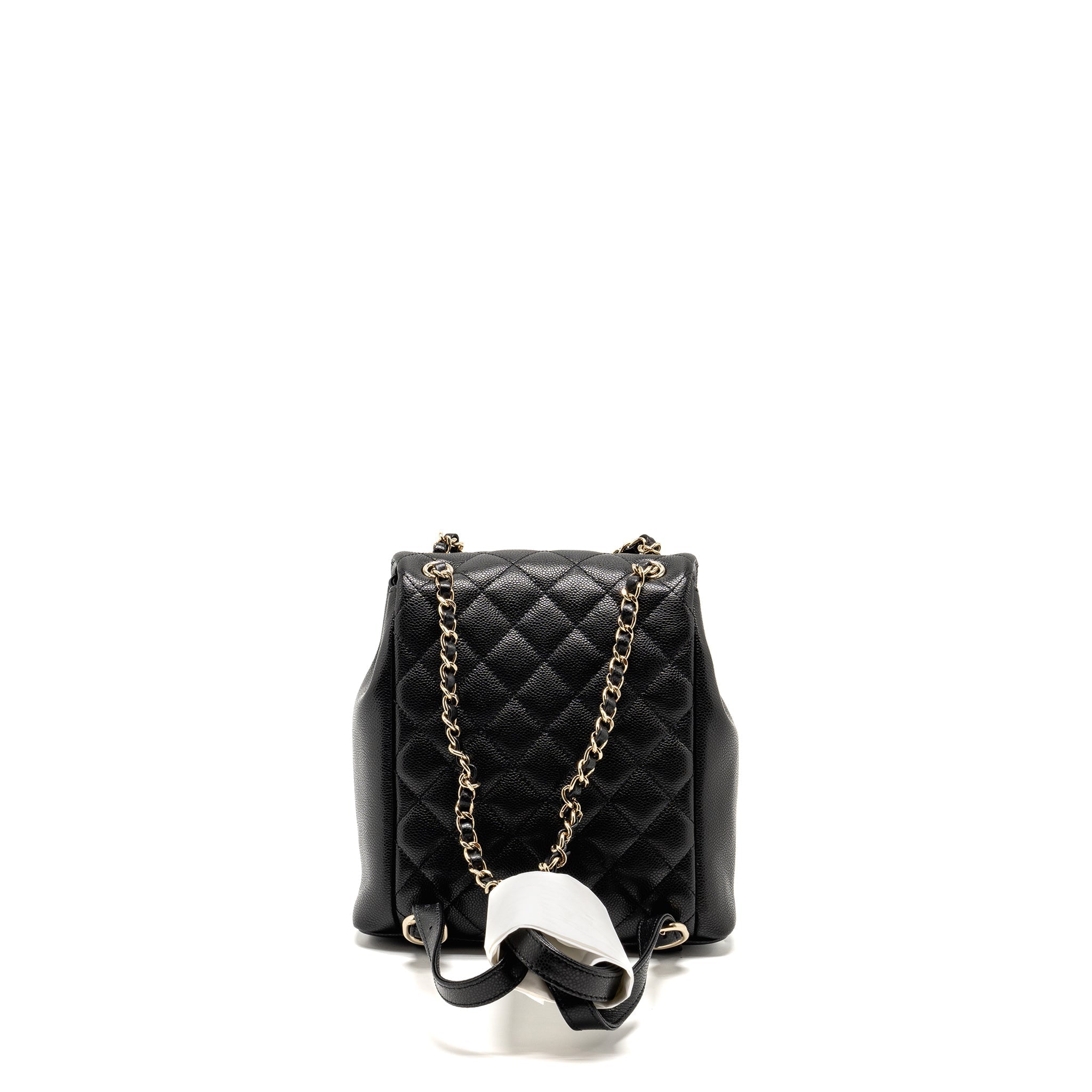 CHANEL TRIPLE PACK DUMA BACKPACK CAVIAR BLACK LGHW (MICROCHIP)