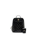 CHANEL 22A MINI BACKPACK PATENT BLACK LGHW (MICROCHIP)
